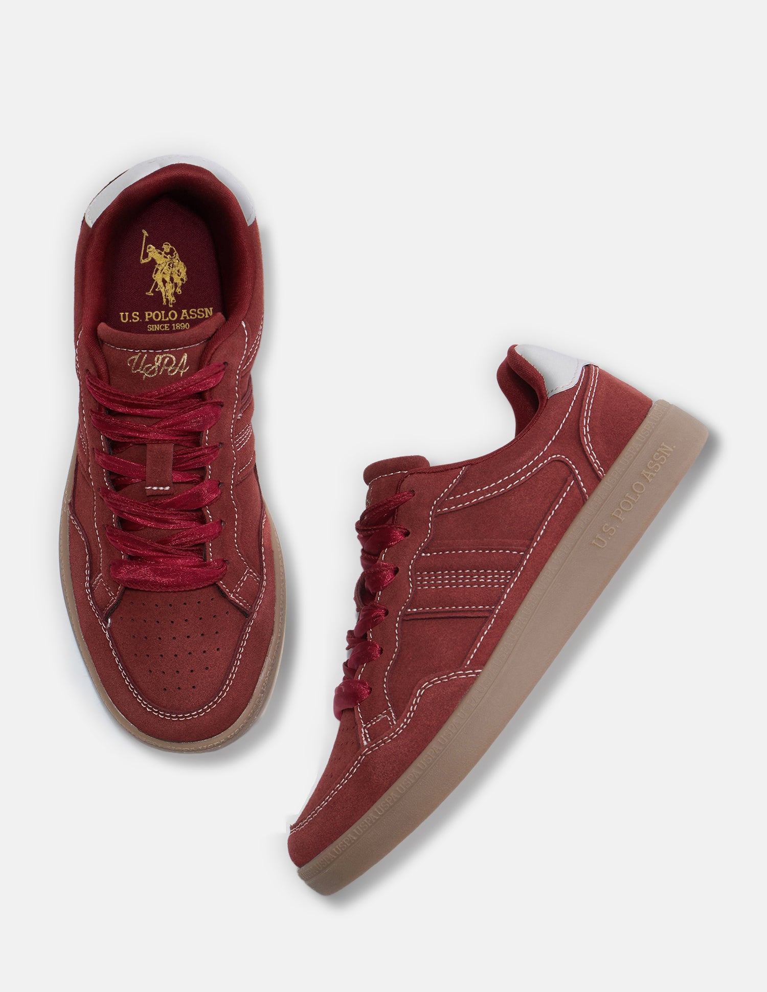 Ziana Round Toe Sneakers Burgundy - U.S. Polo Assn. India | Large