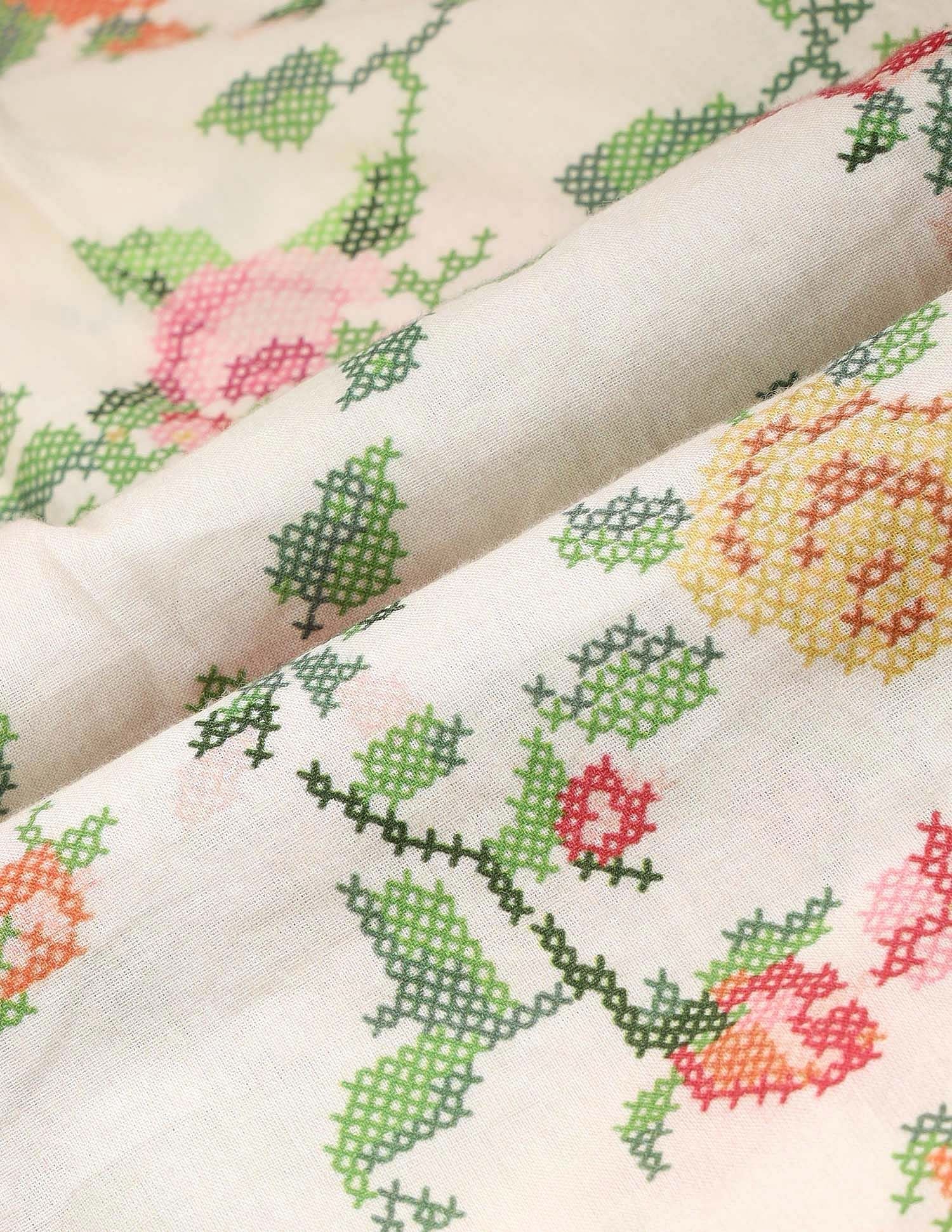 Yoke Design Floral Printed Top Multi-colour - U.S. Polo Assn. India | Large