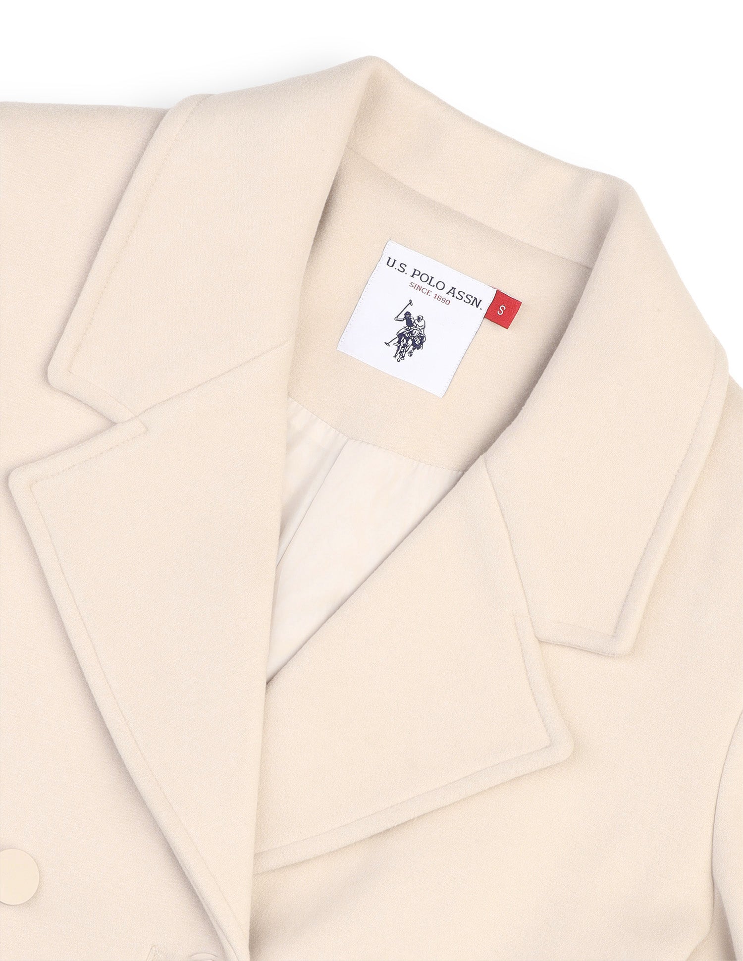 Solid Regular Fit Tie Up Jacket Beige - U.S. Polo Assn. India | Large