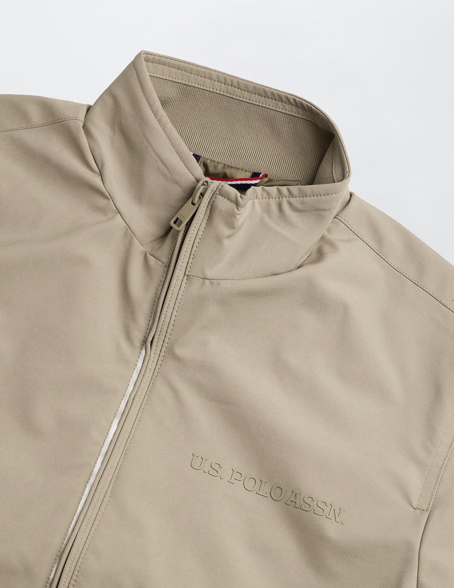 Regular Fit Solid Casual Jacket Khaki - U.S. Polo Assn. India | Large