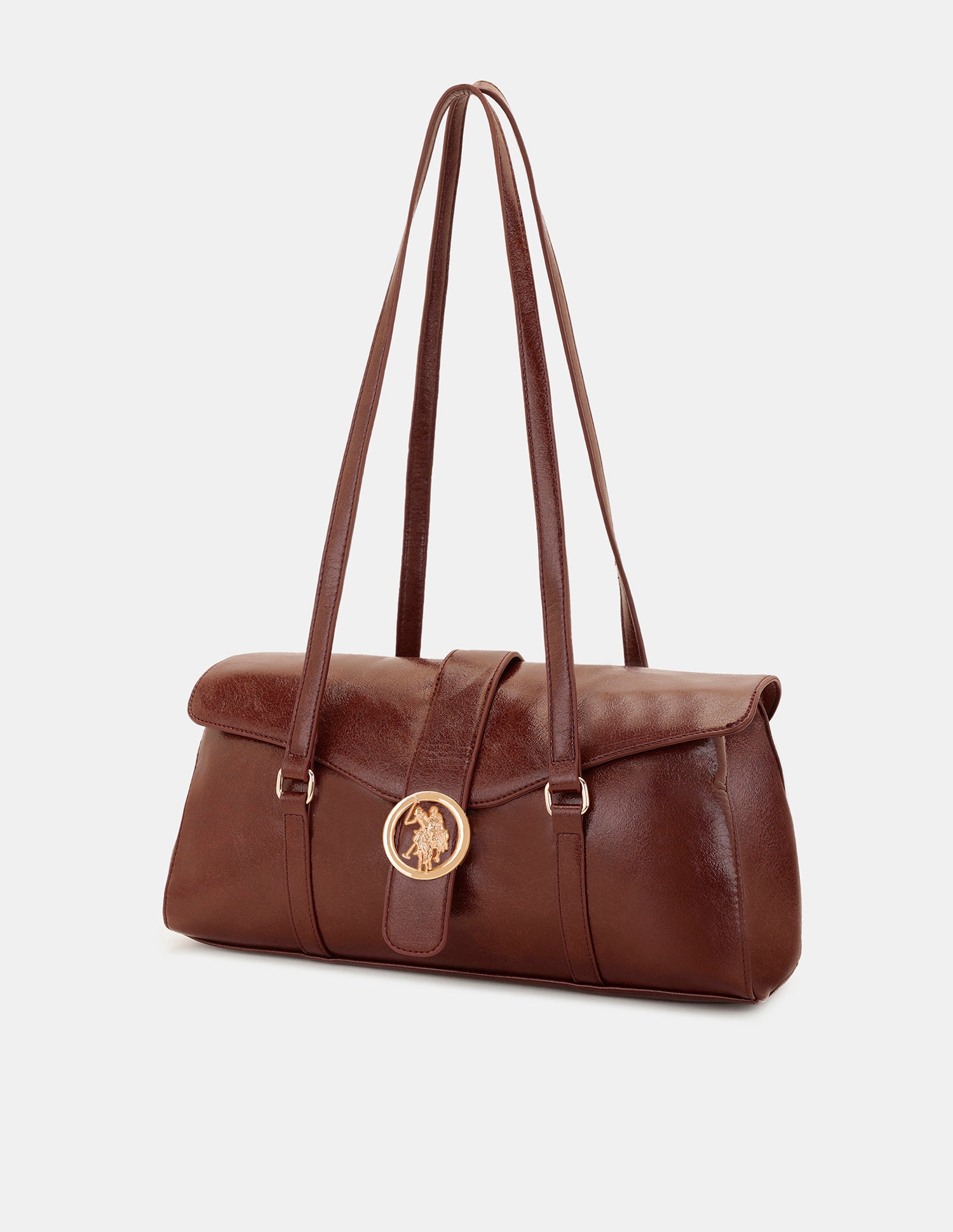 Women Ash Textured Shoulder Bag Burgundy - U.S. POLO ASSN. | Large