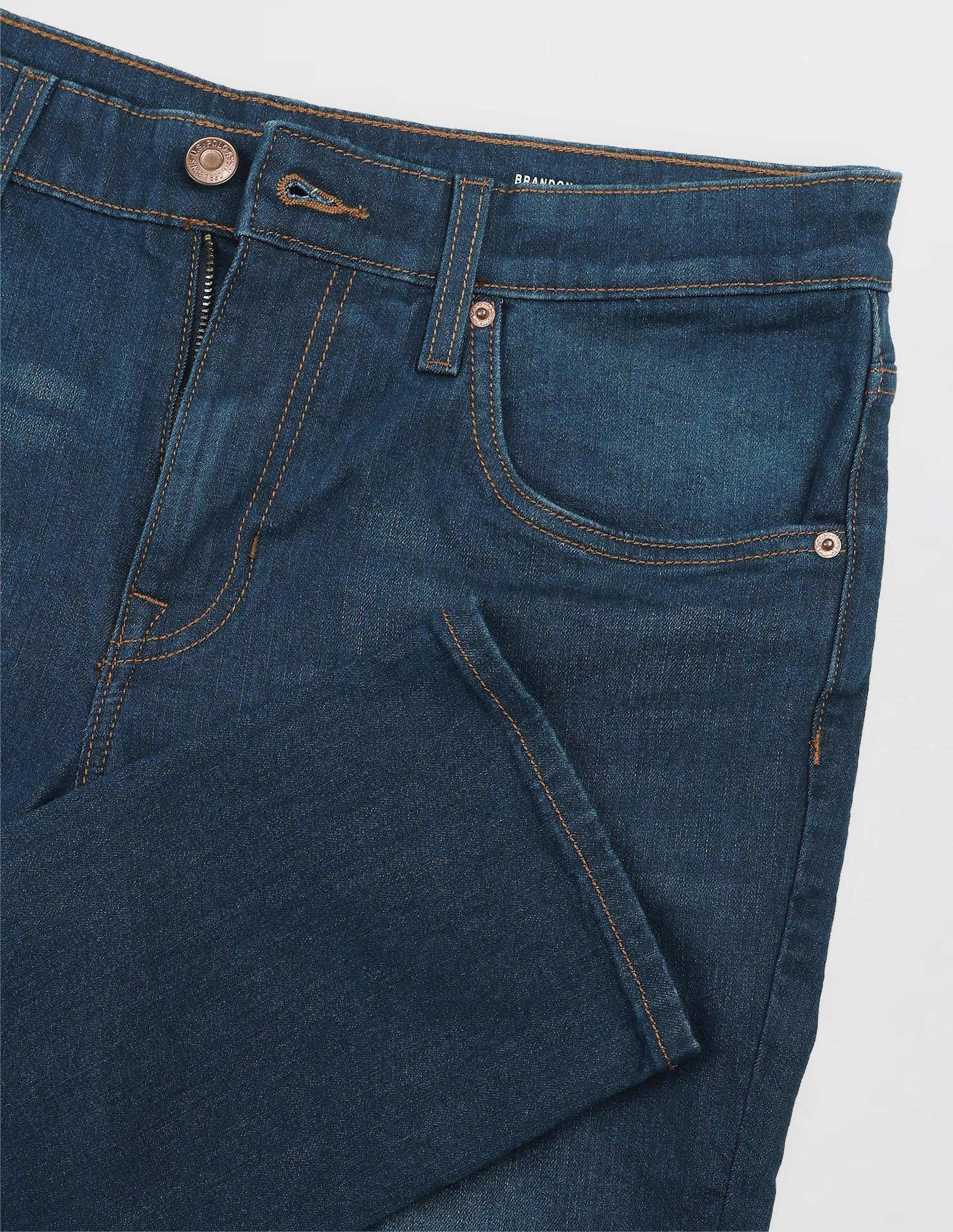 Solid Slim Fit Jeans Blue - U.S. Polo Assn. India | Large
