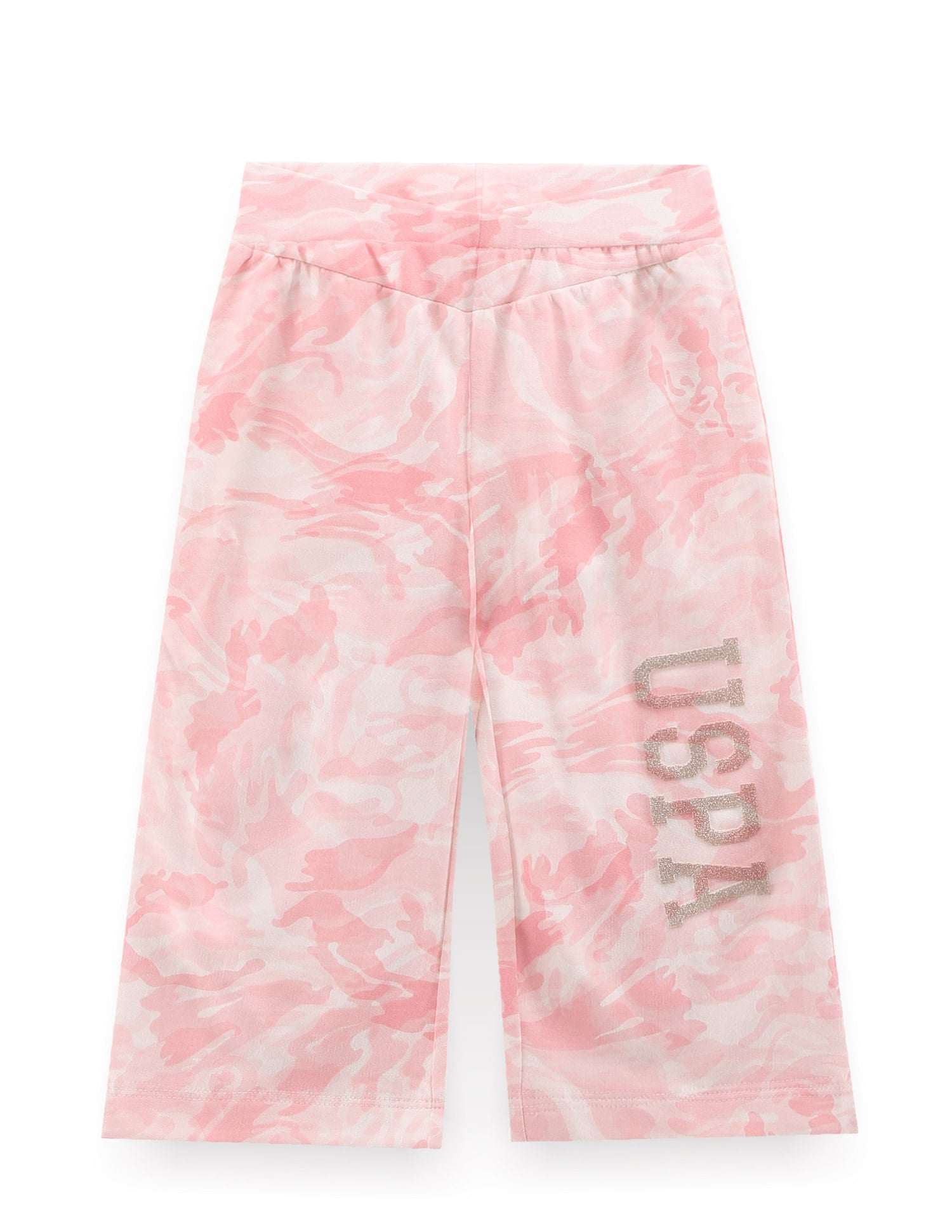 Girls Drawstring Waist Abstract Print Joggers Light Pink - U.S. POLO ASSN. | Large