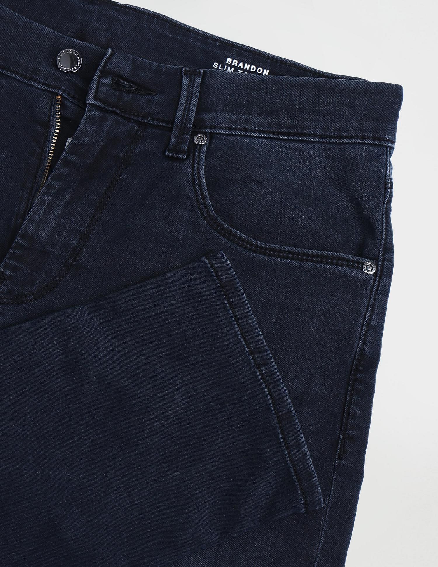 Brandon Slim Tapered Fit Blue Jeans Blue - U.S. Polo Assn. India | Large