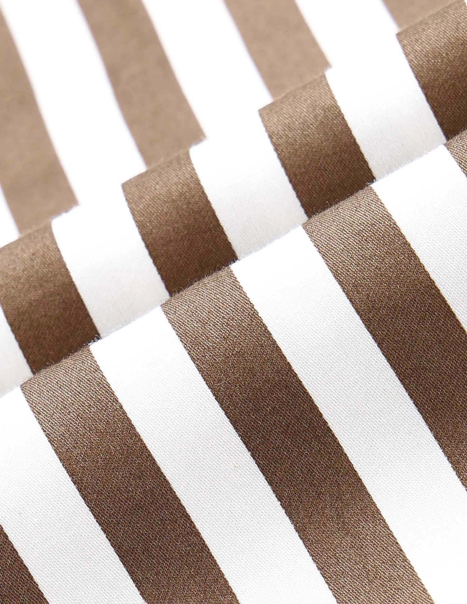 Vertical Striped Tailored Fit Shirt Brown - U.S. POLO ASSN. | Large