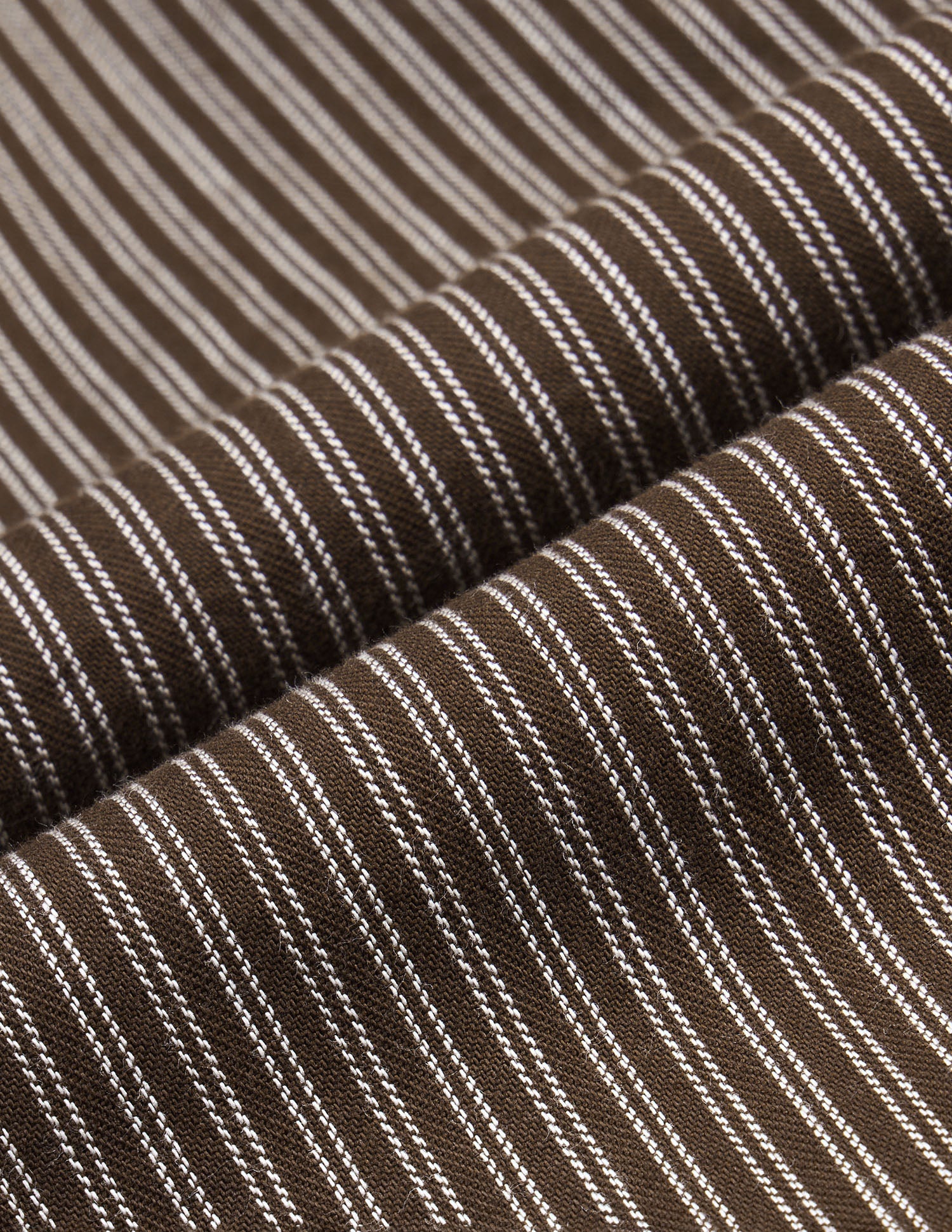 Vertical Striped Twill Shirt Brown - U.S. Polo Assn. India | Large