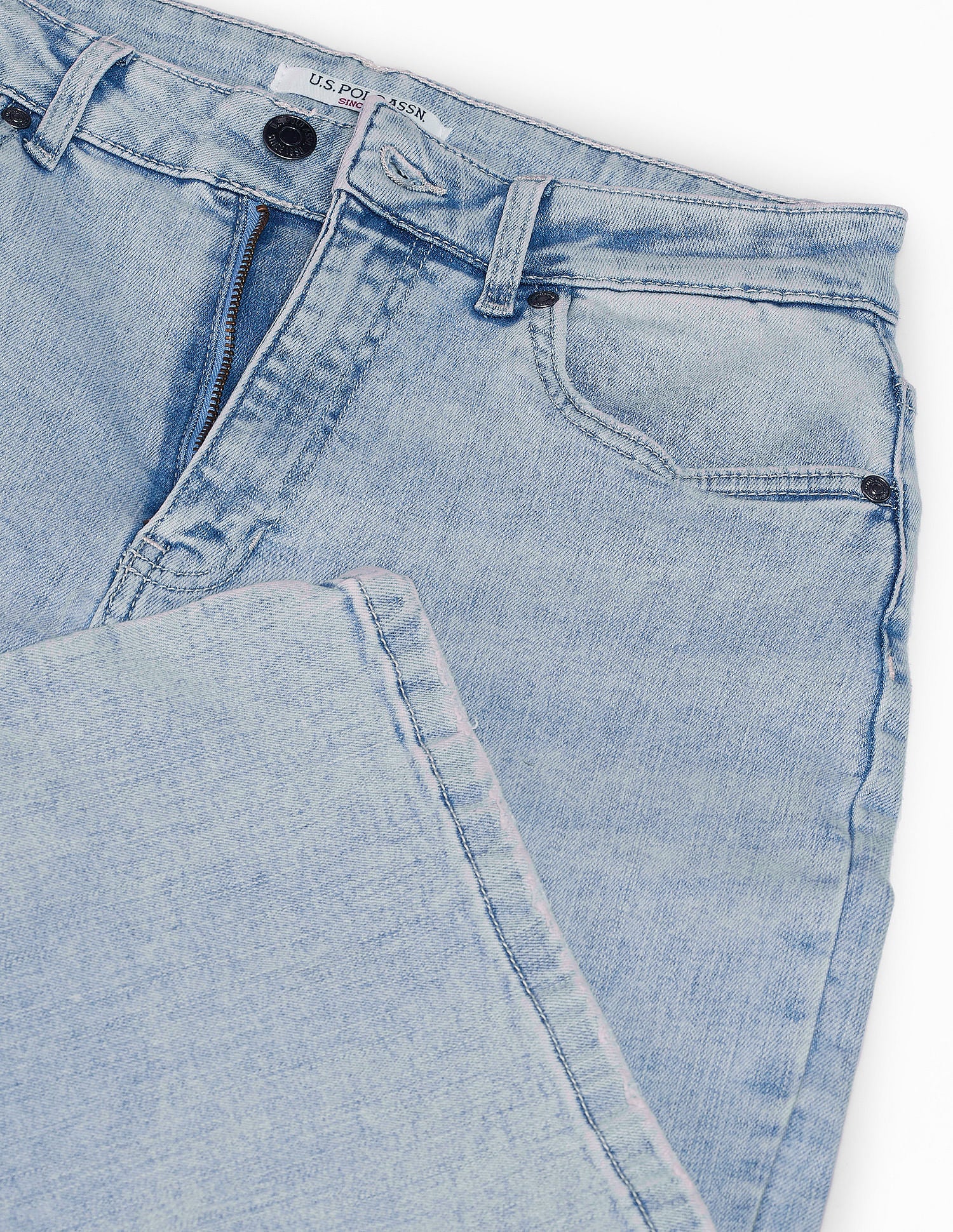 High Rise Wide Leg Jeans Blue - U.S. Polo Assn. India | Large
