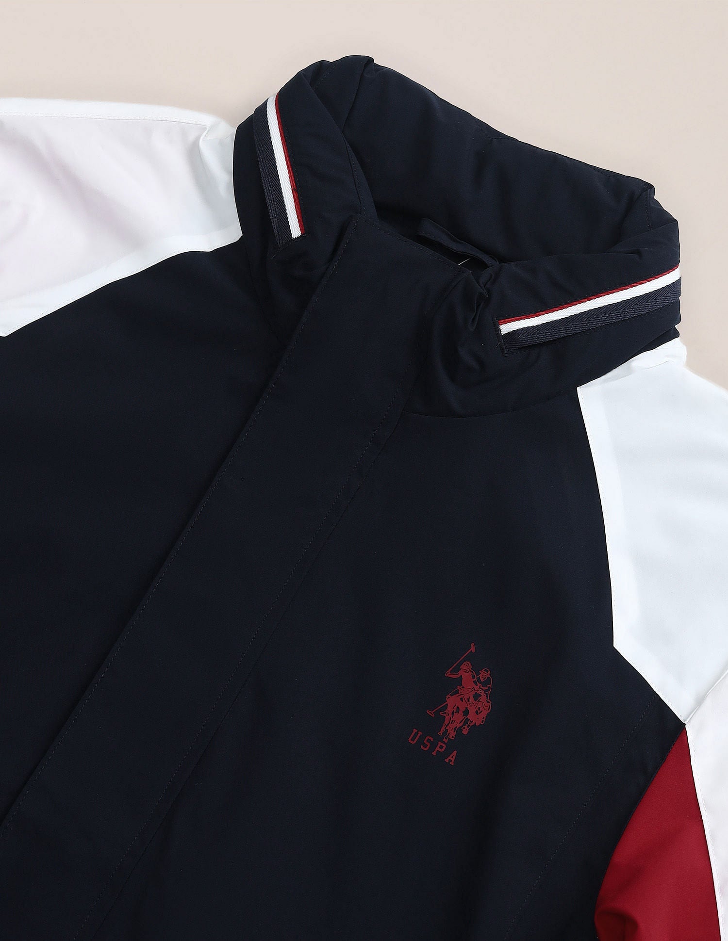 Colour Blocked Regular Fit Jacket Navy - U.S. POLO ASSN. | Large