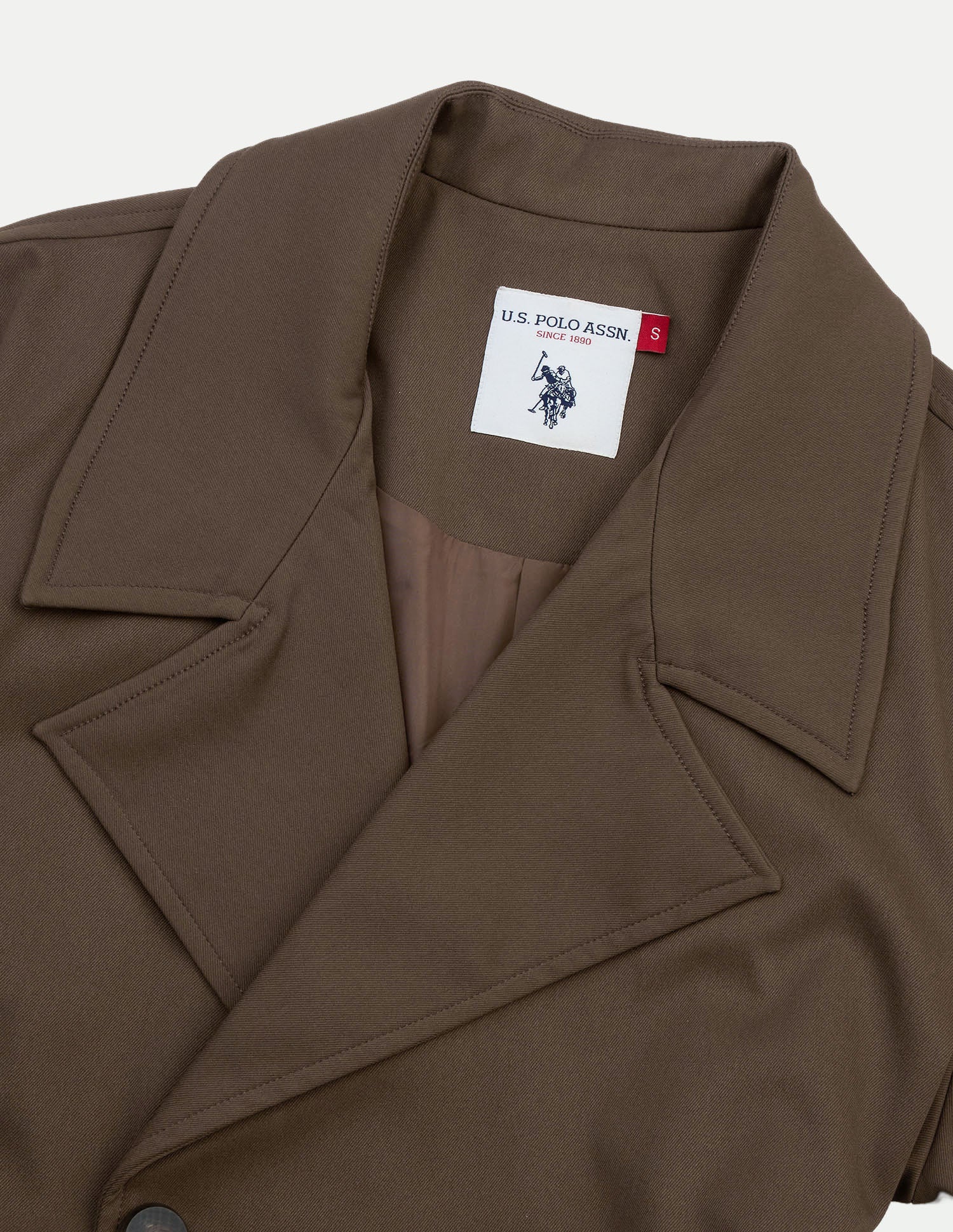 Double Breasted Trench Coat Coffee - U.S. Polo Assn. India | Large