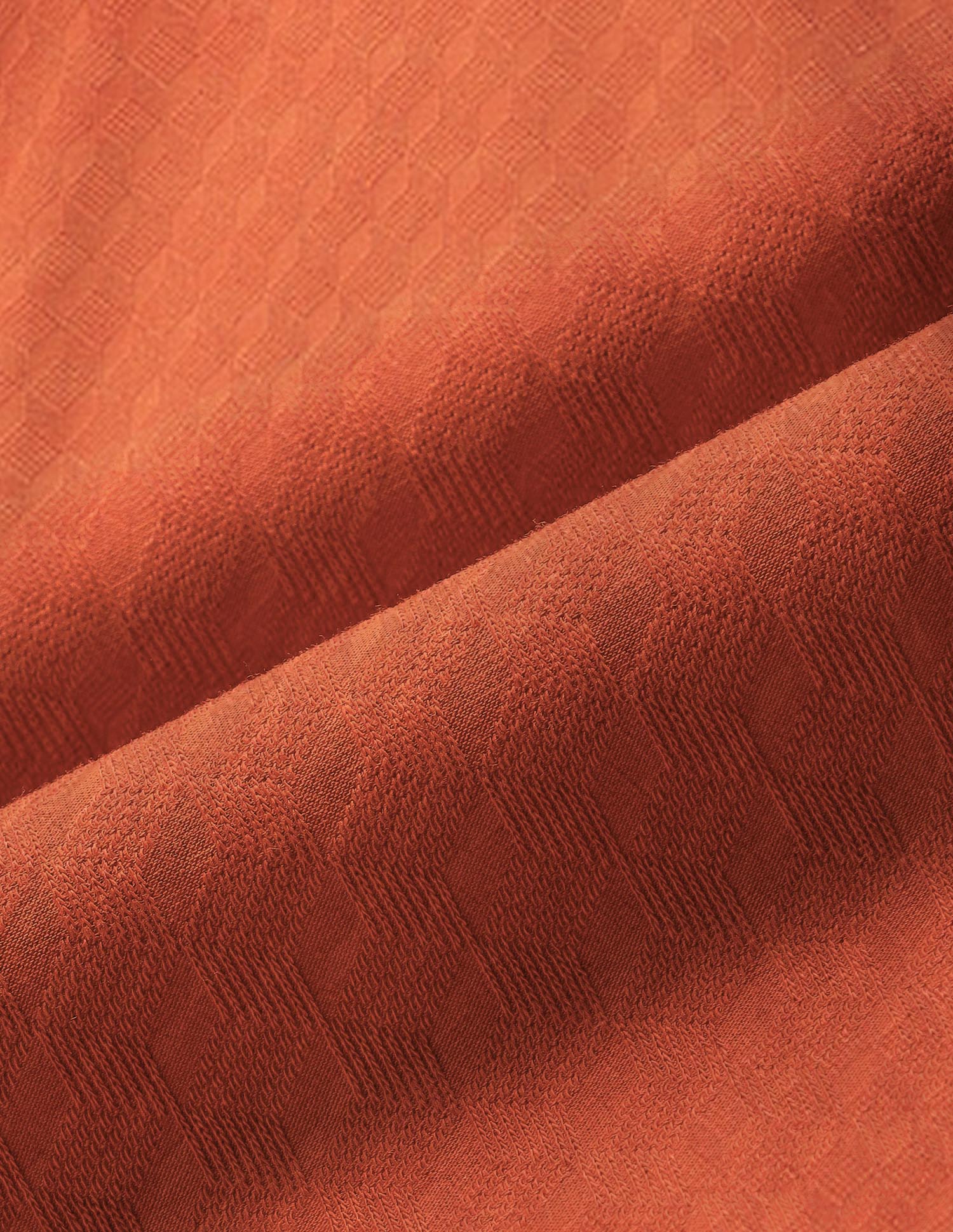 Geometric Patterned Knit Slim Fit Polo Shirt Rust - U.S. Polo Assn. India | Large