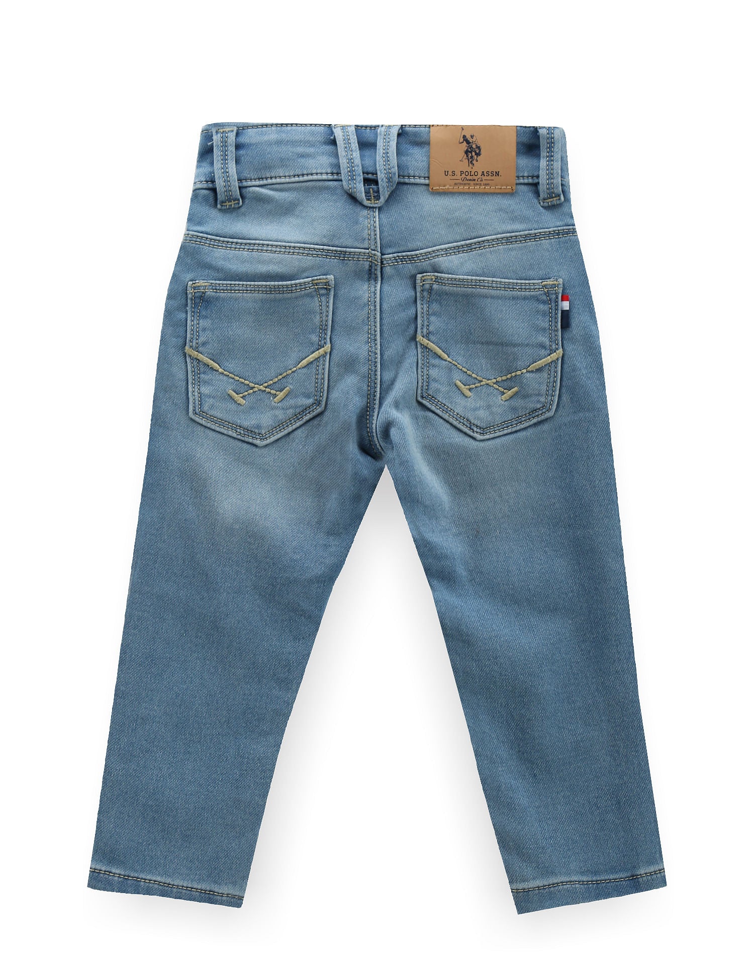 Boys Slim Fit Blue Jeans Blue - U.S. Polo Assn. India | Large