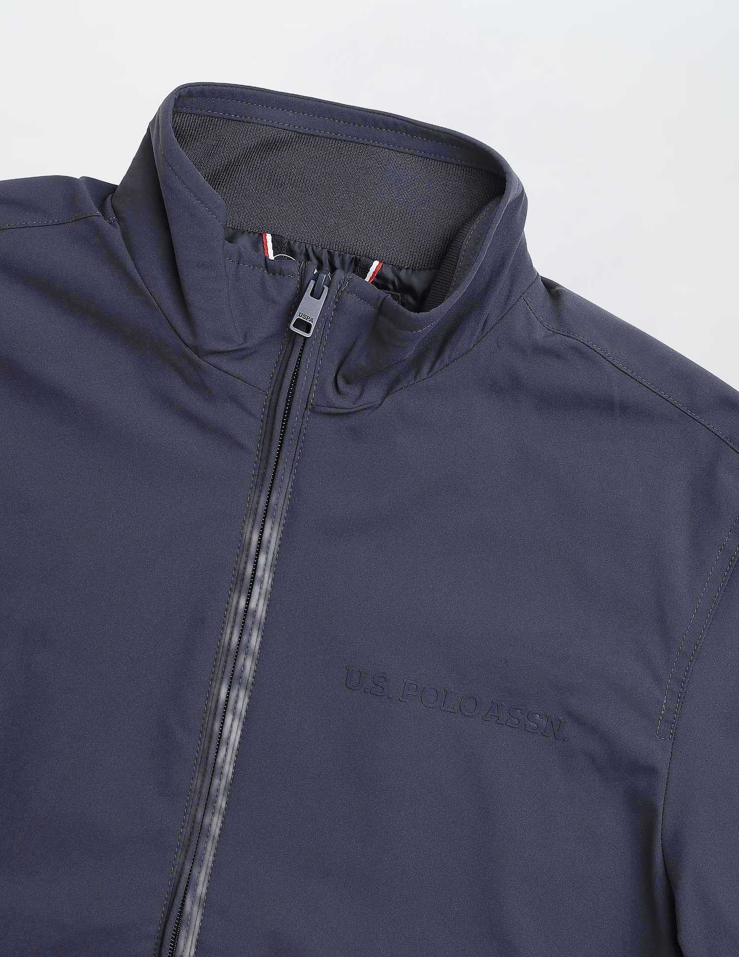 Regular Fit Solid Casual Jacket Dark Blue - U.S. Polo Assn. India | Large