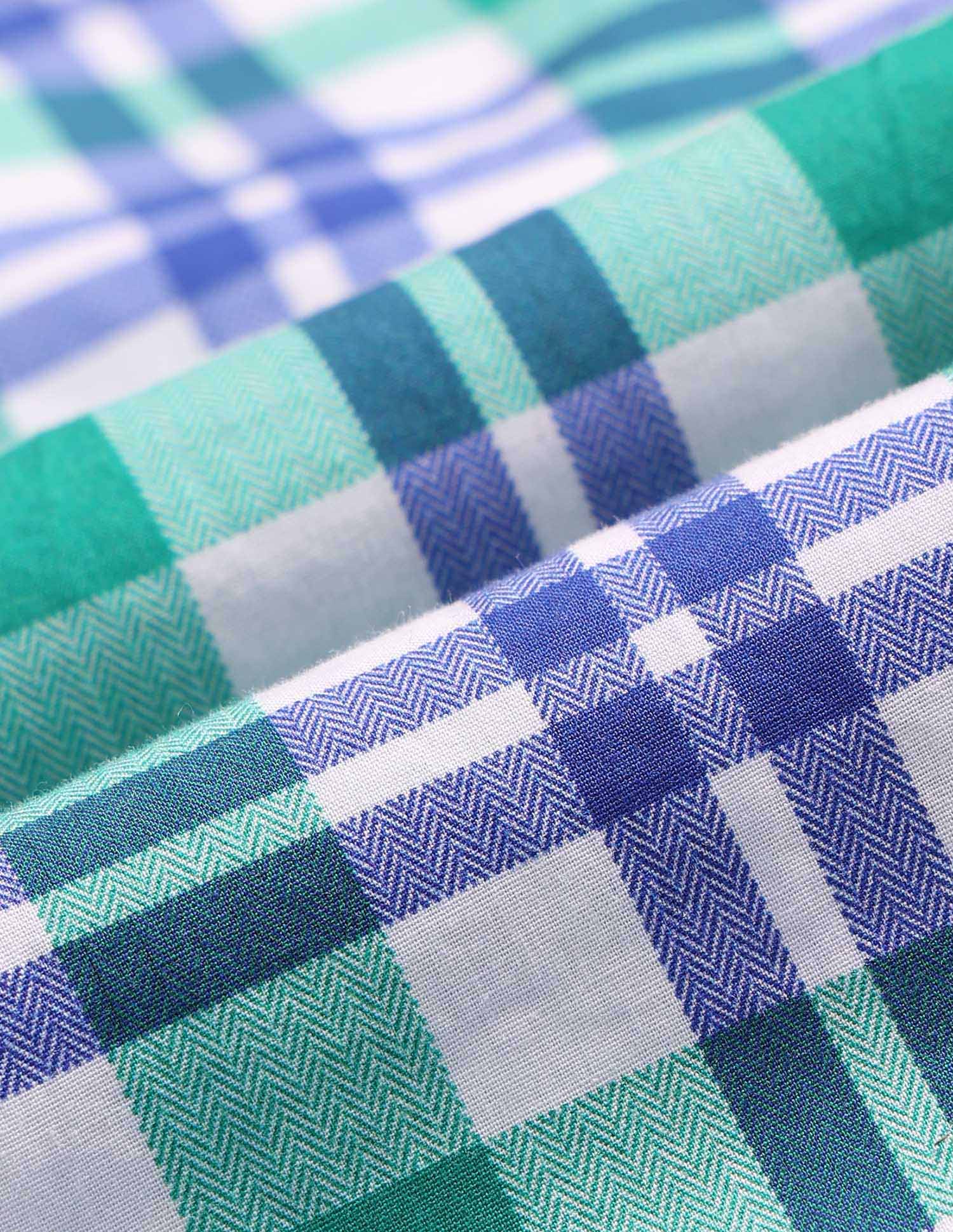 Tartan Cotton Shirt Green - U.S. POLO ASSN. | Large