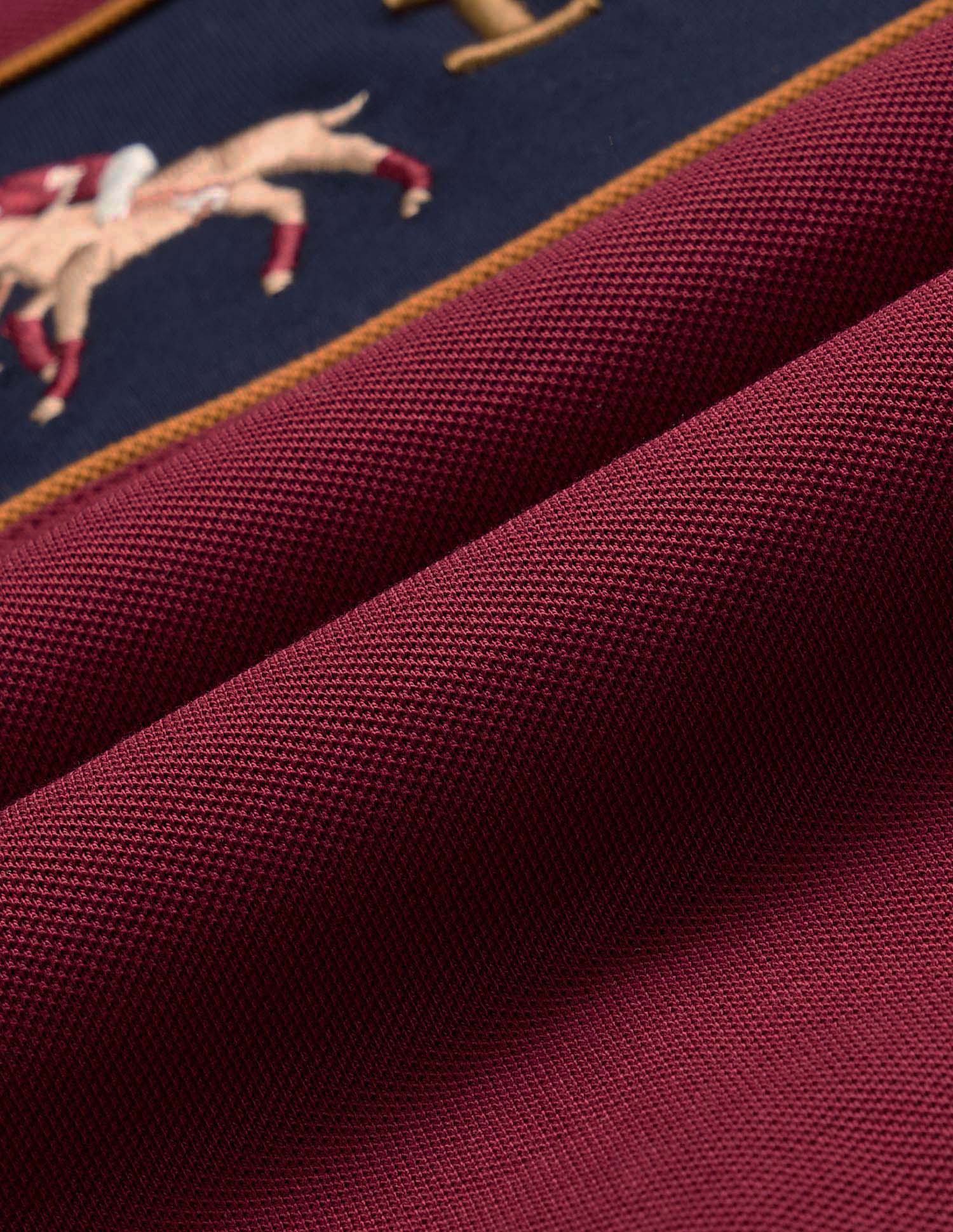 Slim Fit Varsity Theatre Polo Shirt Maroon - U.S. POLO ASSN. | Large