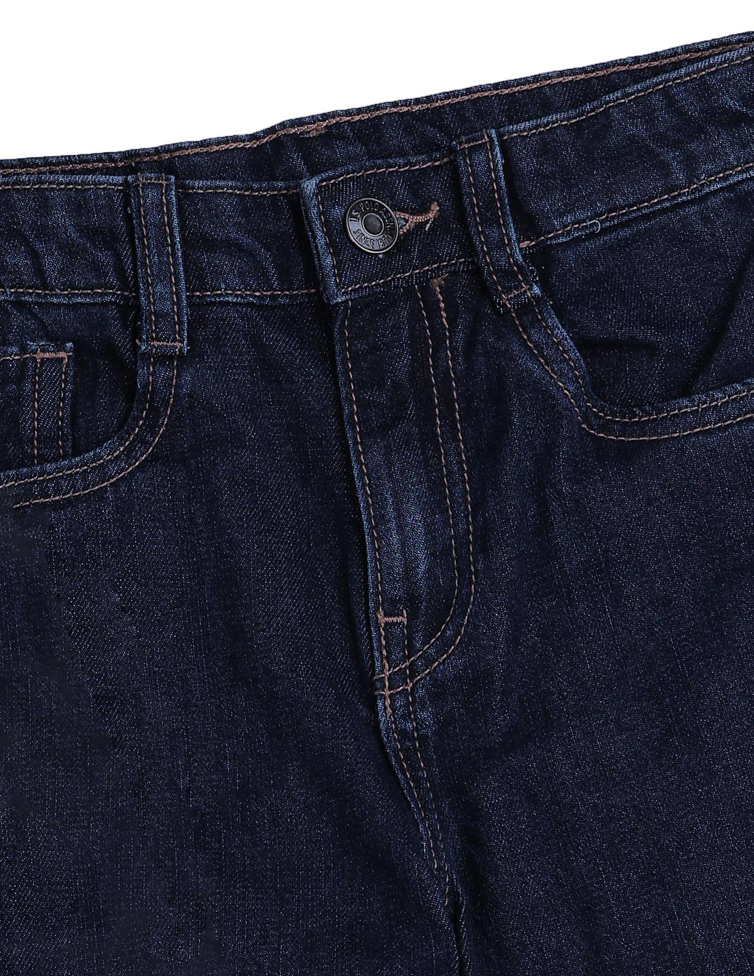 Boys Relaxed Fit Mid Rise Jeans Blue - U.S. POLO ASSN. | Large