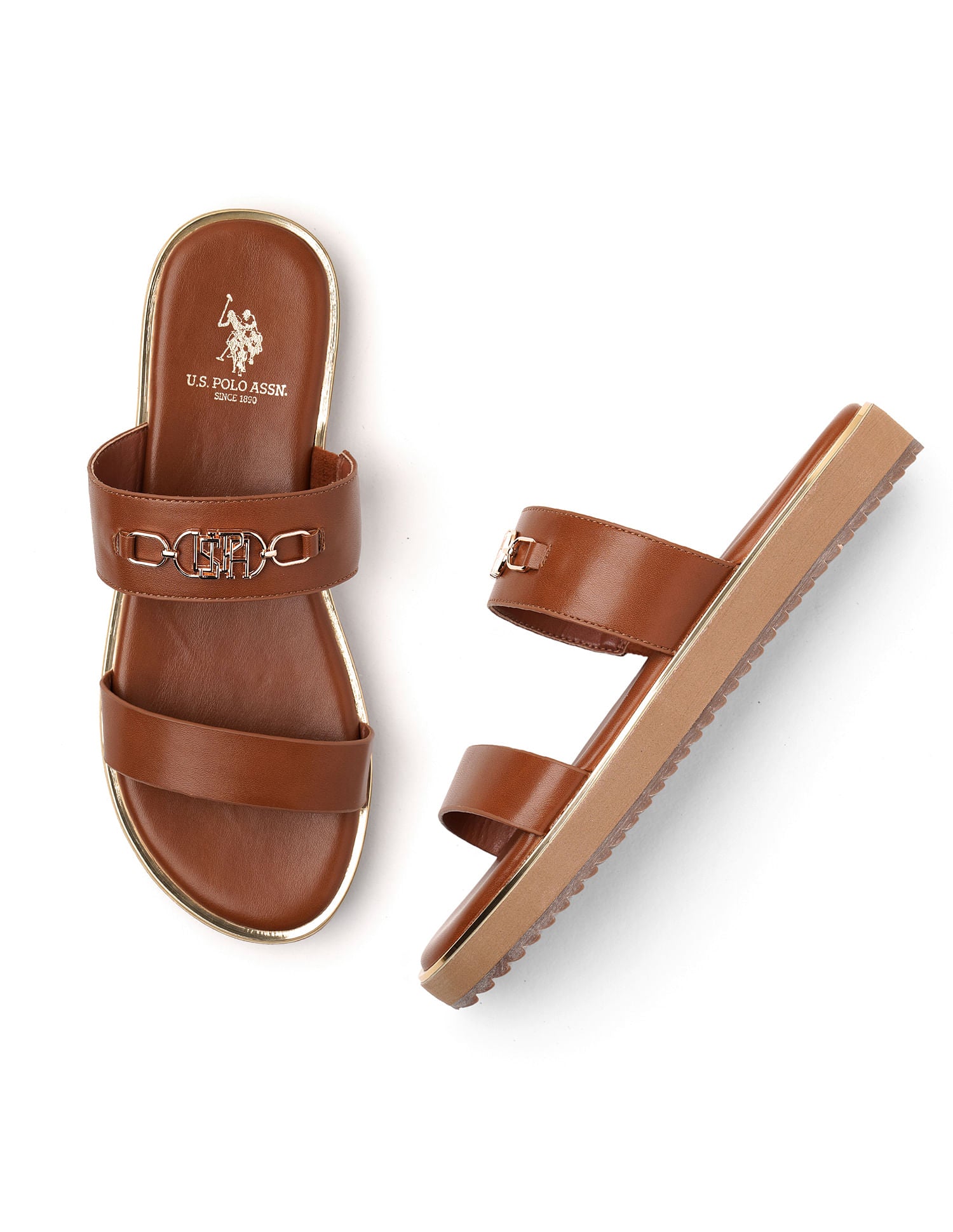 Comfort EVA Flat Cinzia Sandals Tan - U.S. POLO ASSN. | Large