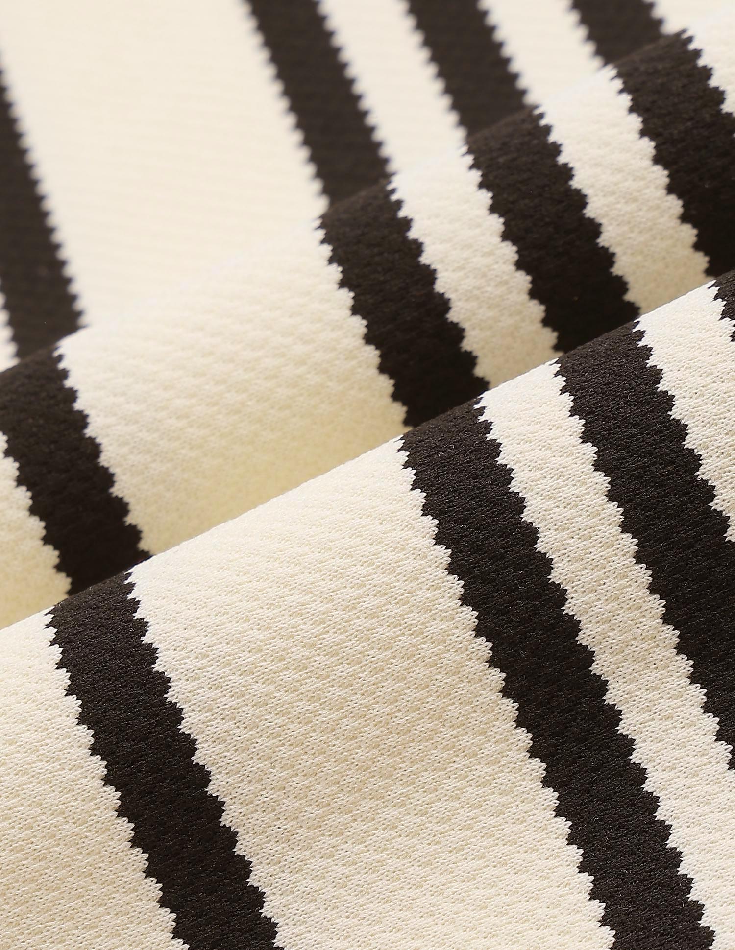 Girls Horizontal Striped Patterned Knit Dress White - U.S. Polo Assn. India | Large