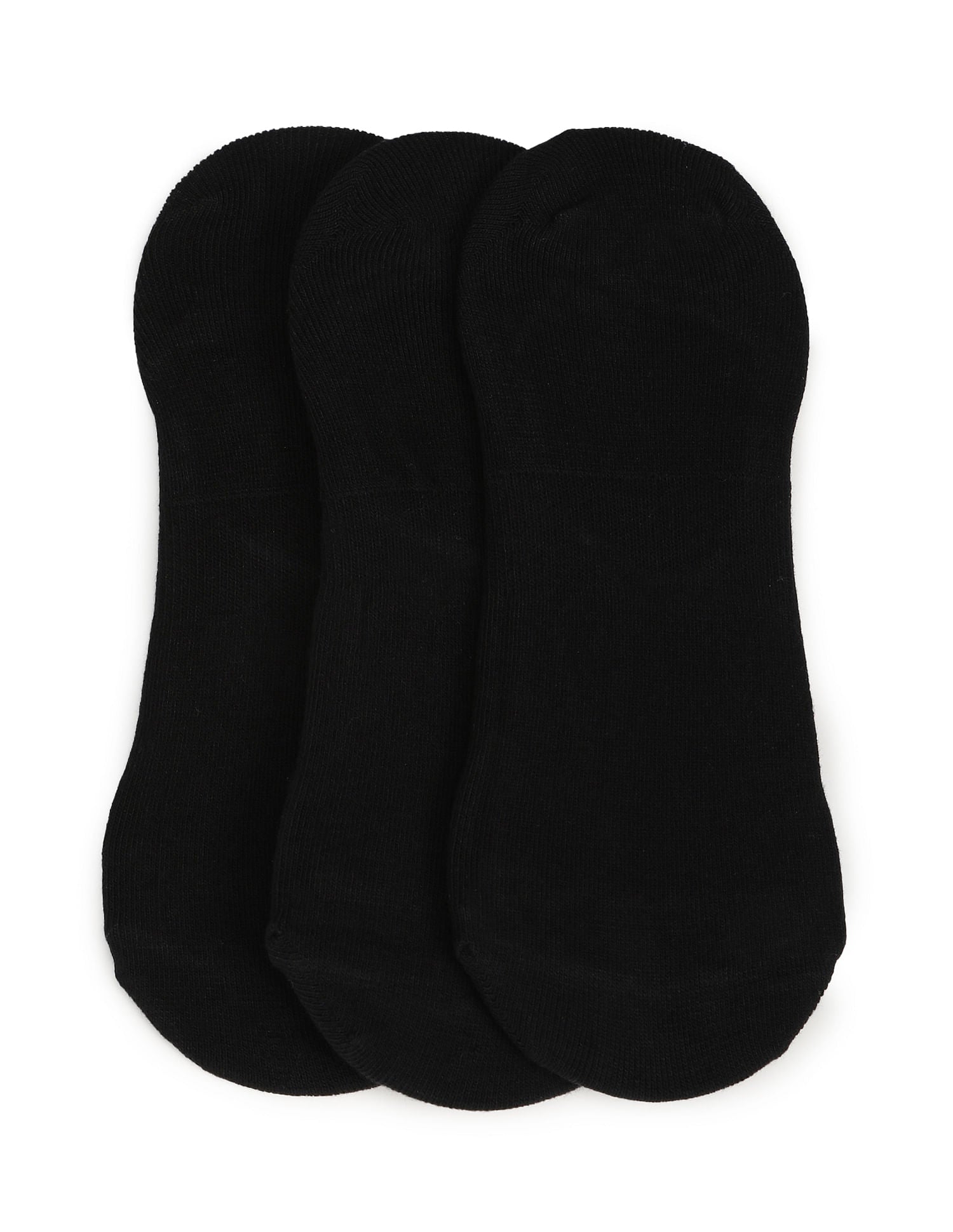 Silicone Grip No Show I646 Socks - Pack Of 3 Black - U.S. POLO ASSN. | Large