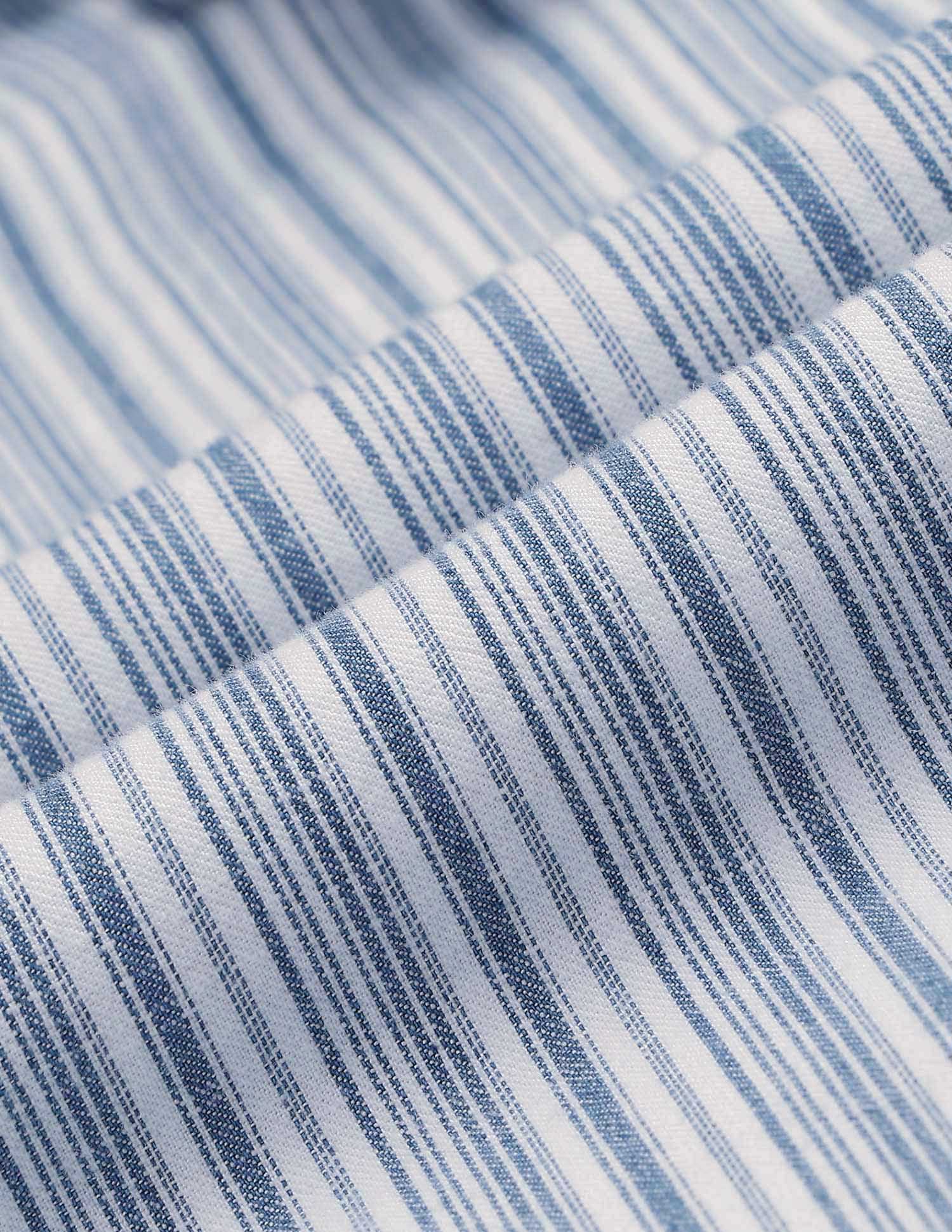 Vertical Striped Twill Shirt Indigo - U.S. POLO ASSN. | Large