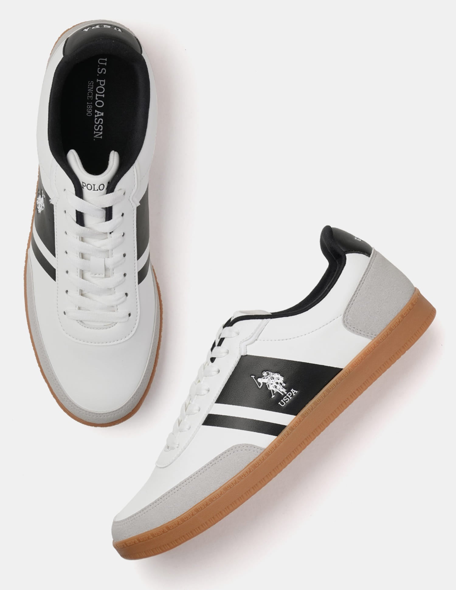 Men Hilton 2.0 Colourblocked Sneakers White - U.S. Polo Assn. India | Large