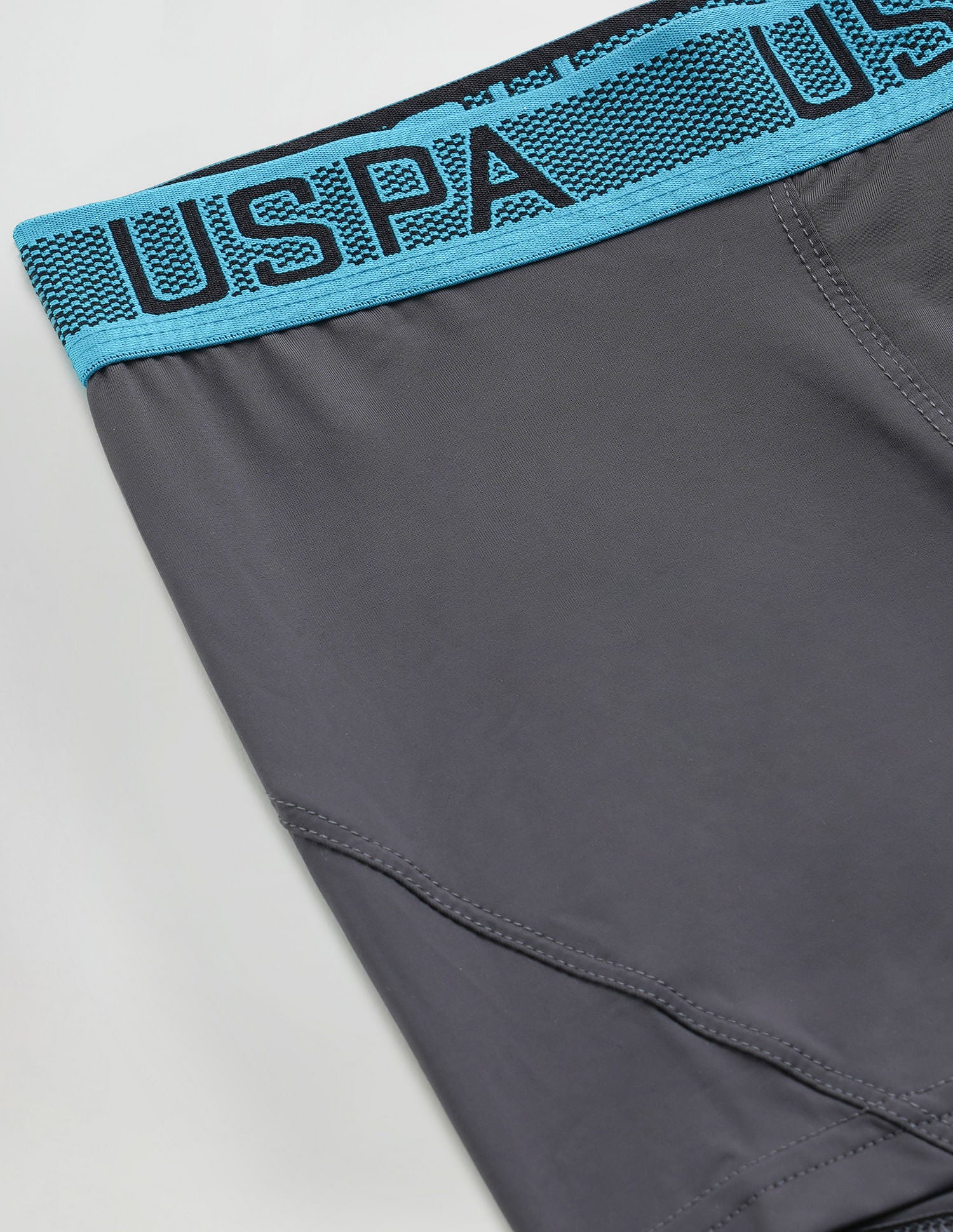 Nylon Spandex Solid I709 Trunks - Pack Of 1 Dark Grey - U.S. POLO ASSN. | Large