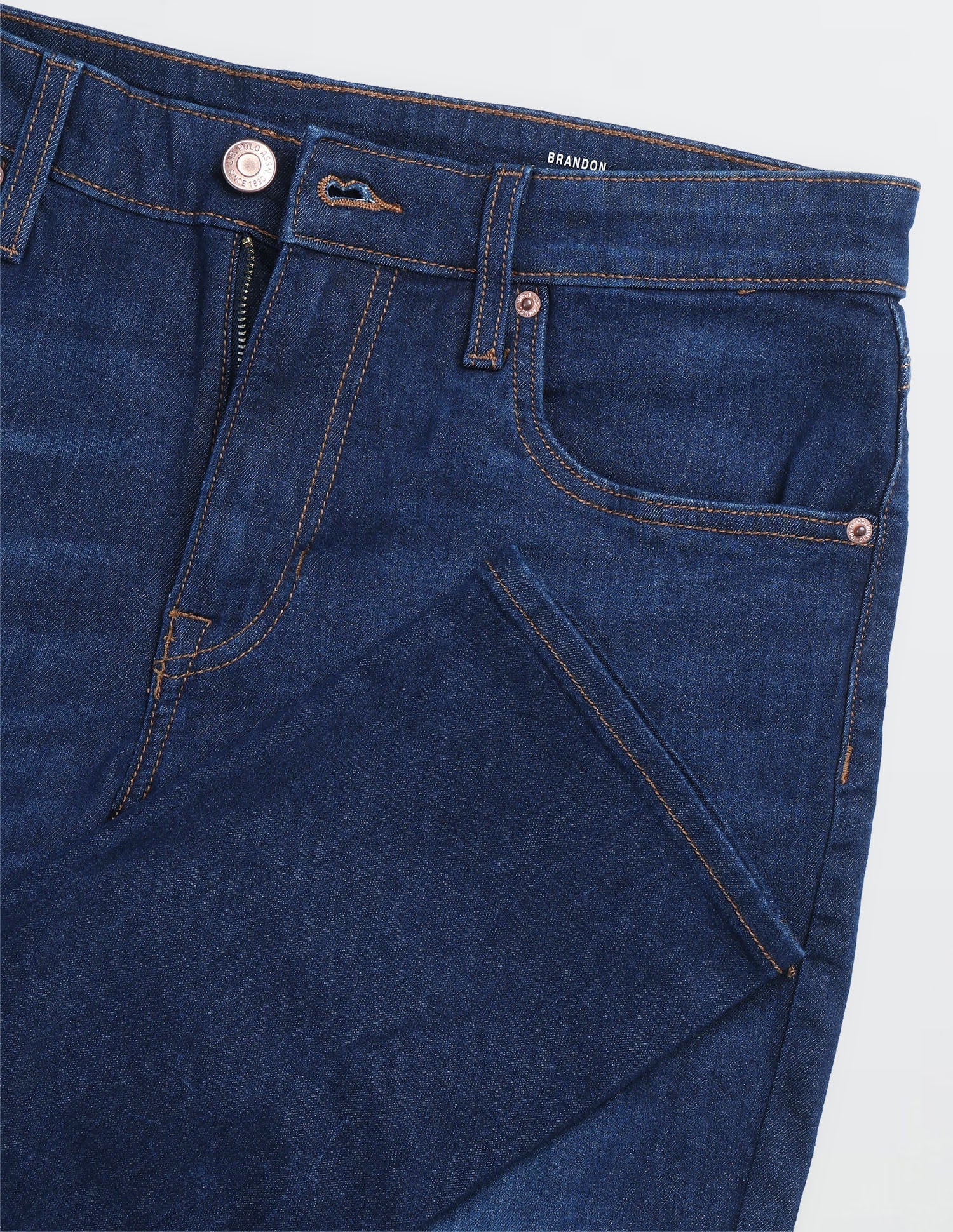 Brandon Slim-Tapered Fit Blue Jeans Dark Indigo - U.S. Polo Assn. India | Large