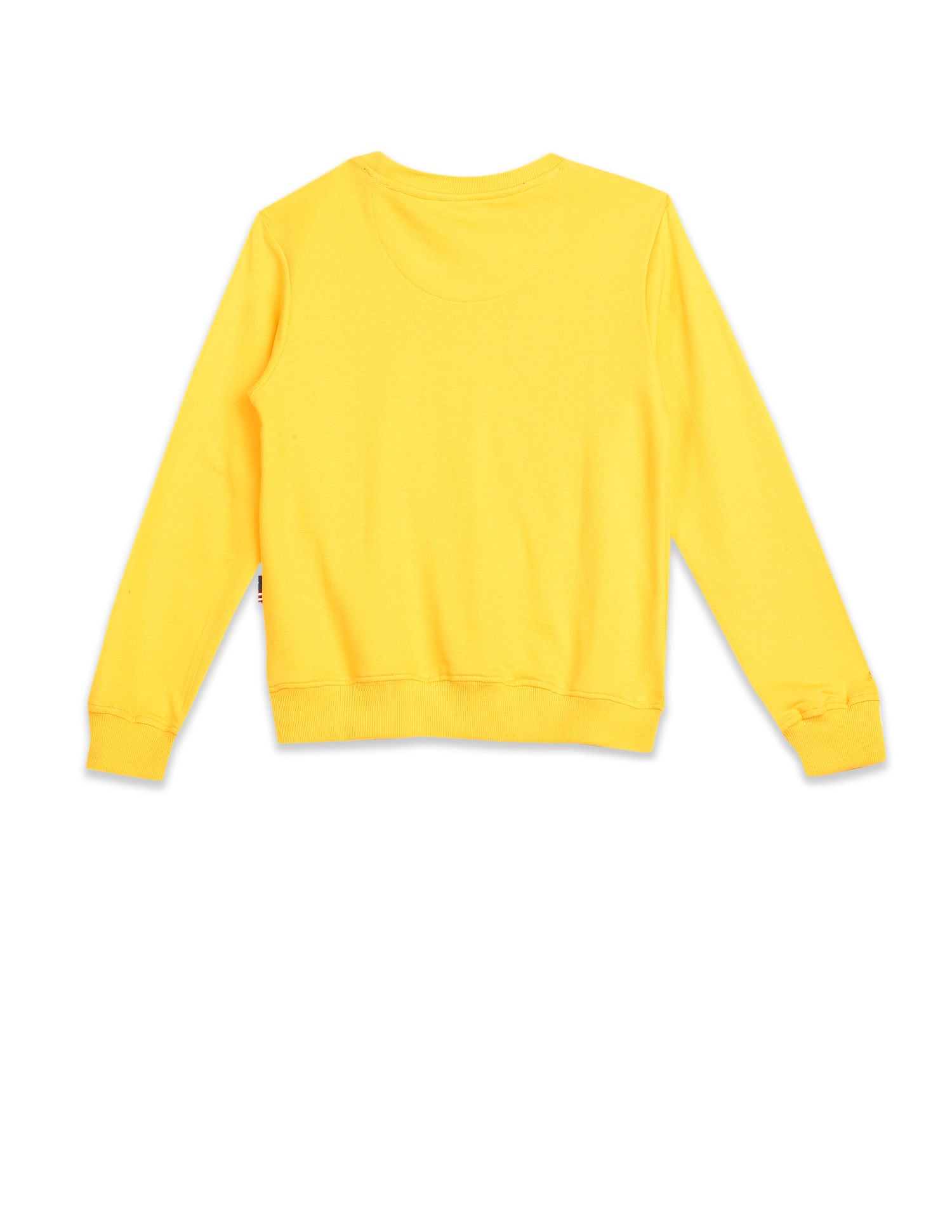 Crew Neck Brand Print Sweatshirt Yellow - U.S. POLO ASSN. | Large