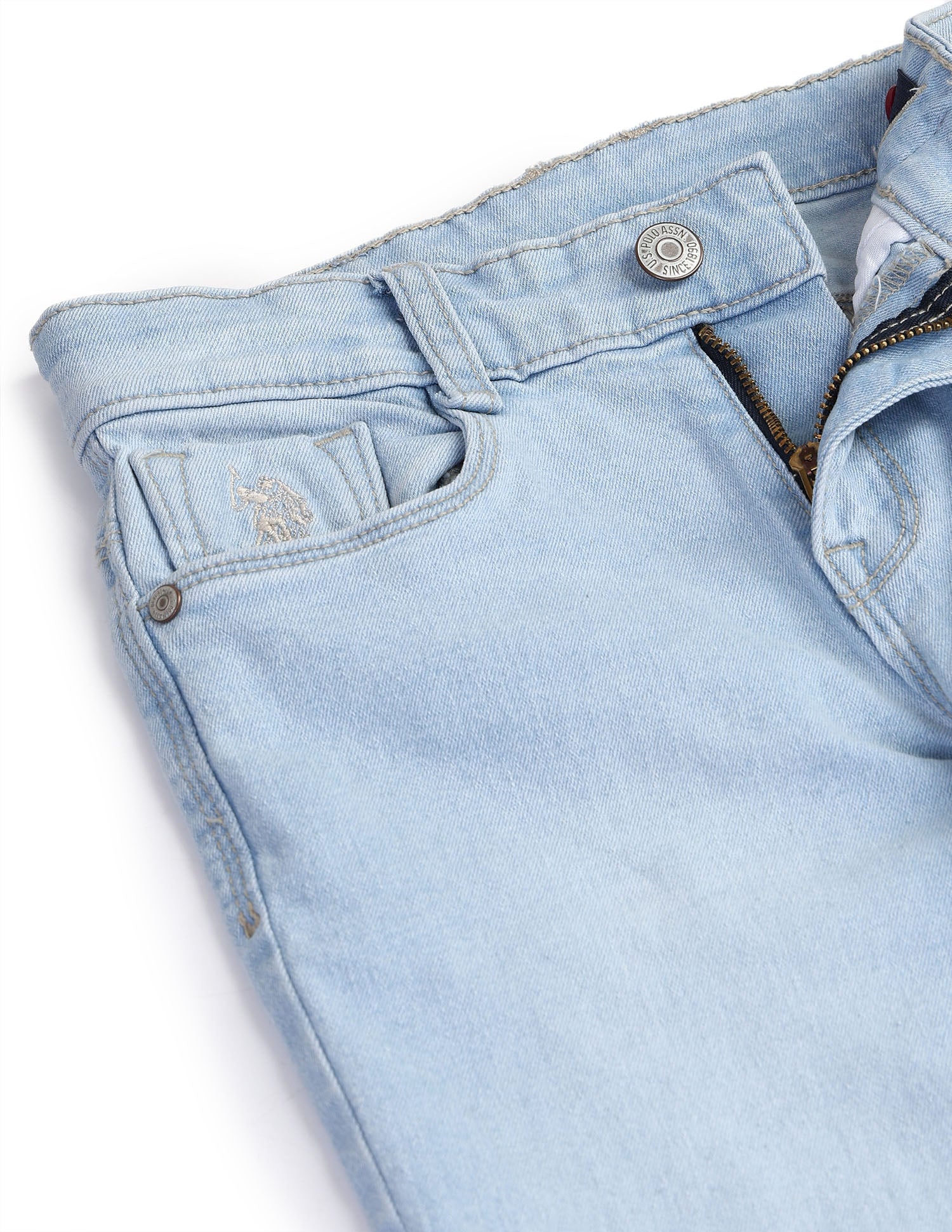 Slim fit Solid Jeans Light Blue - U.S. POLO ASSN. | Large