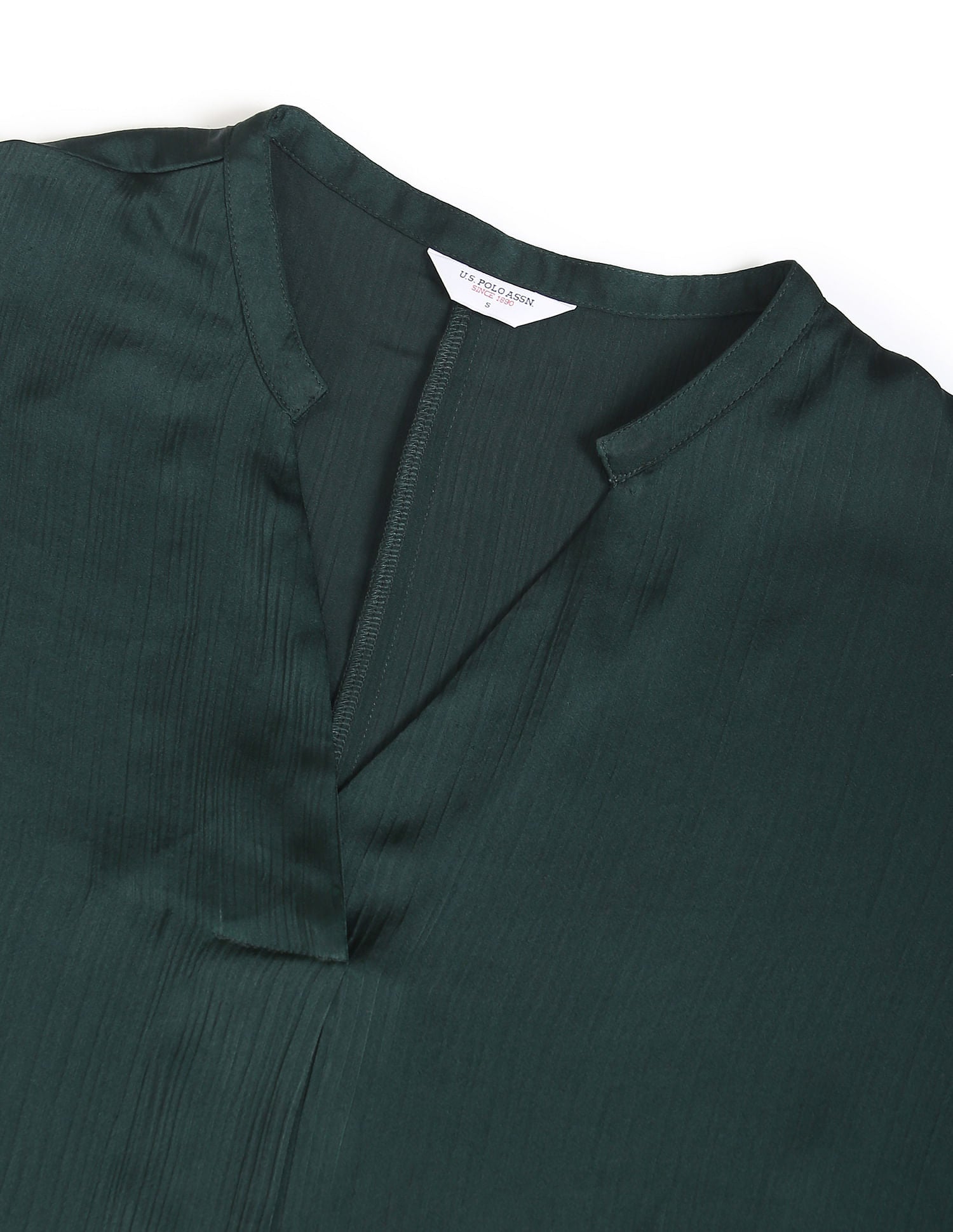 V-Neck Solid Top Dark Green - U.S. POLO ASSN. | Large