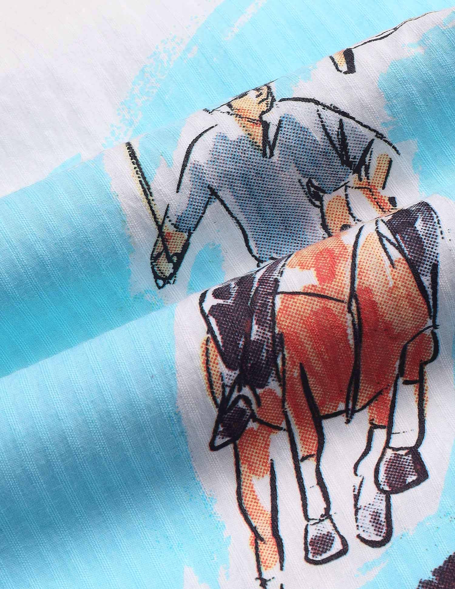 Boys Graphic Printed Relaxed Fit Shirt White - U.S. POLO ASSN. | Large