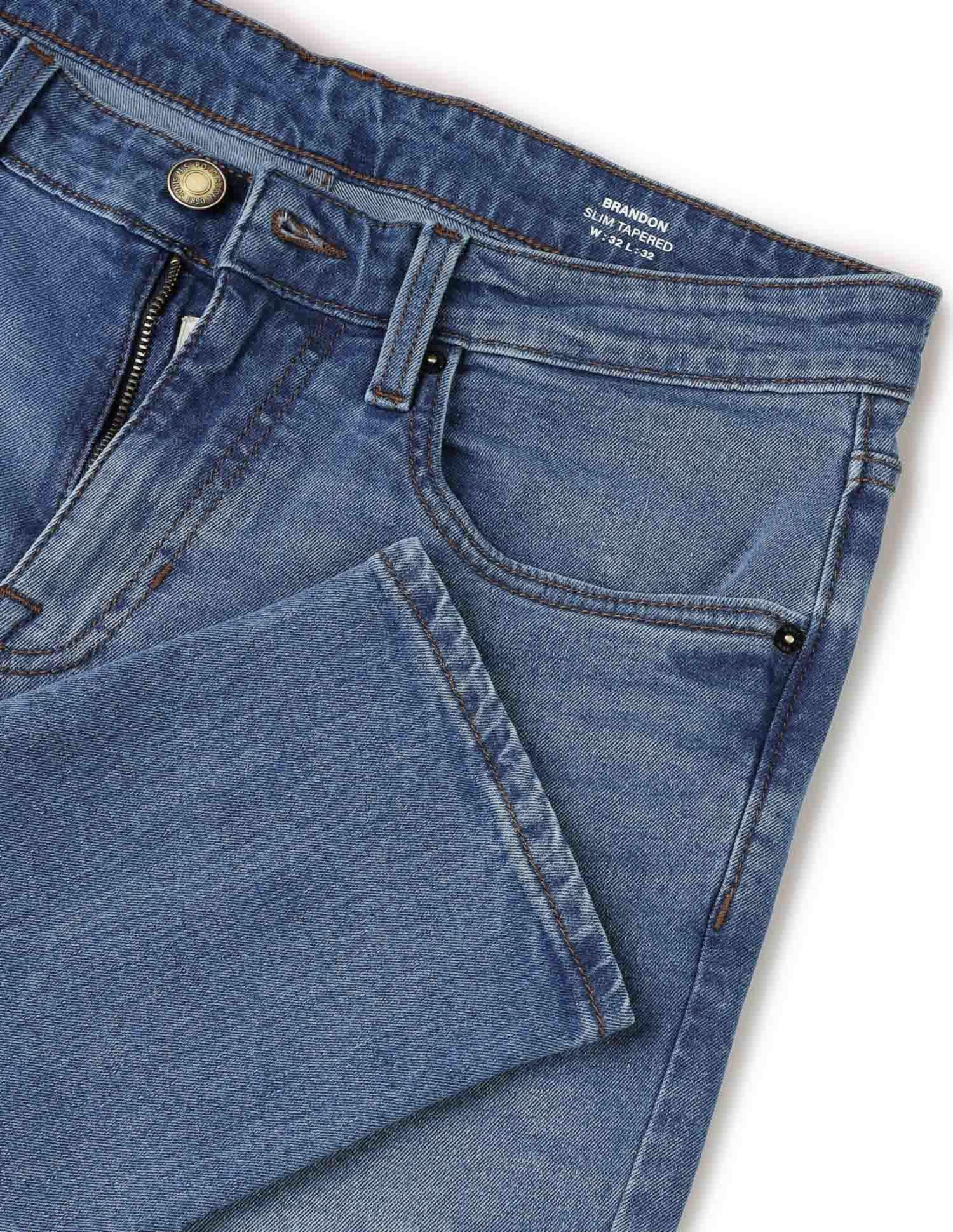 Slim Tapered Fit Blue Jeans Indigo - U.S. POLO ASSN. | Large