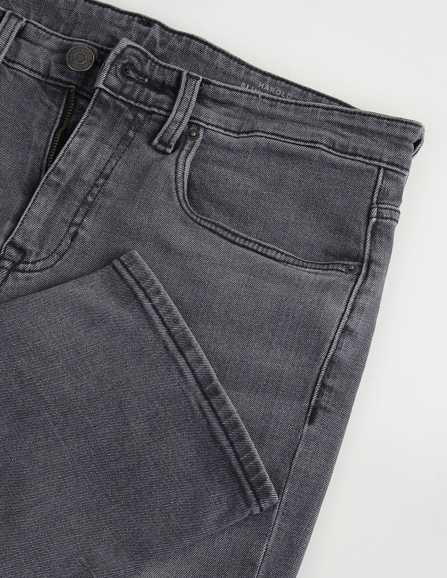 Harold Slim Straight Fit Black Jeans Grey - U.S. POLO ASSN. | Large