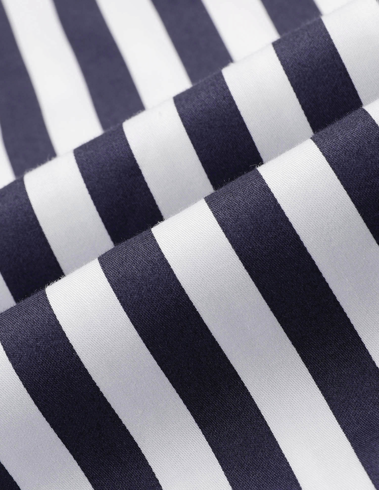 Vertical Striped Pure Cotton Shirt Navy - U.S. POLO ASSN. | Large