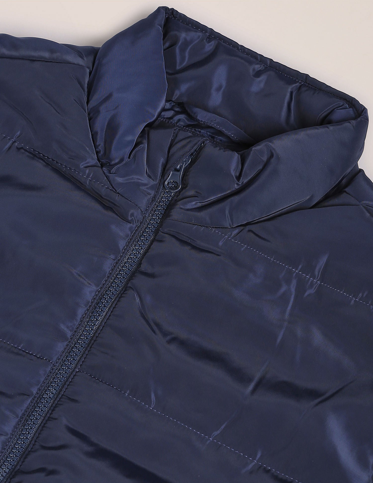 Colour Block Padded Jacket Navy and White - U.S. POLO ASSN. | Large