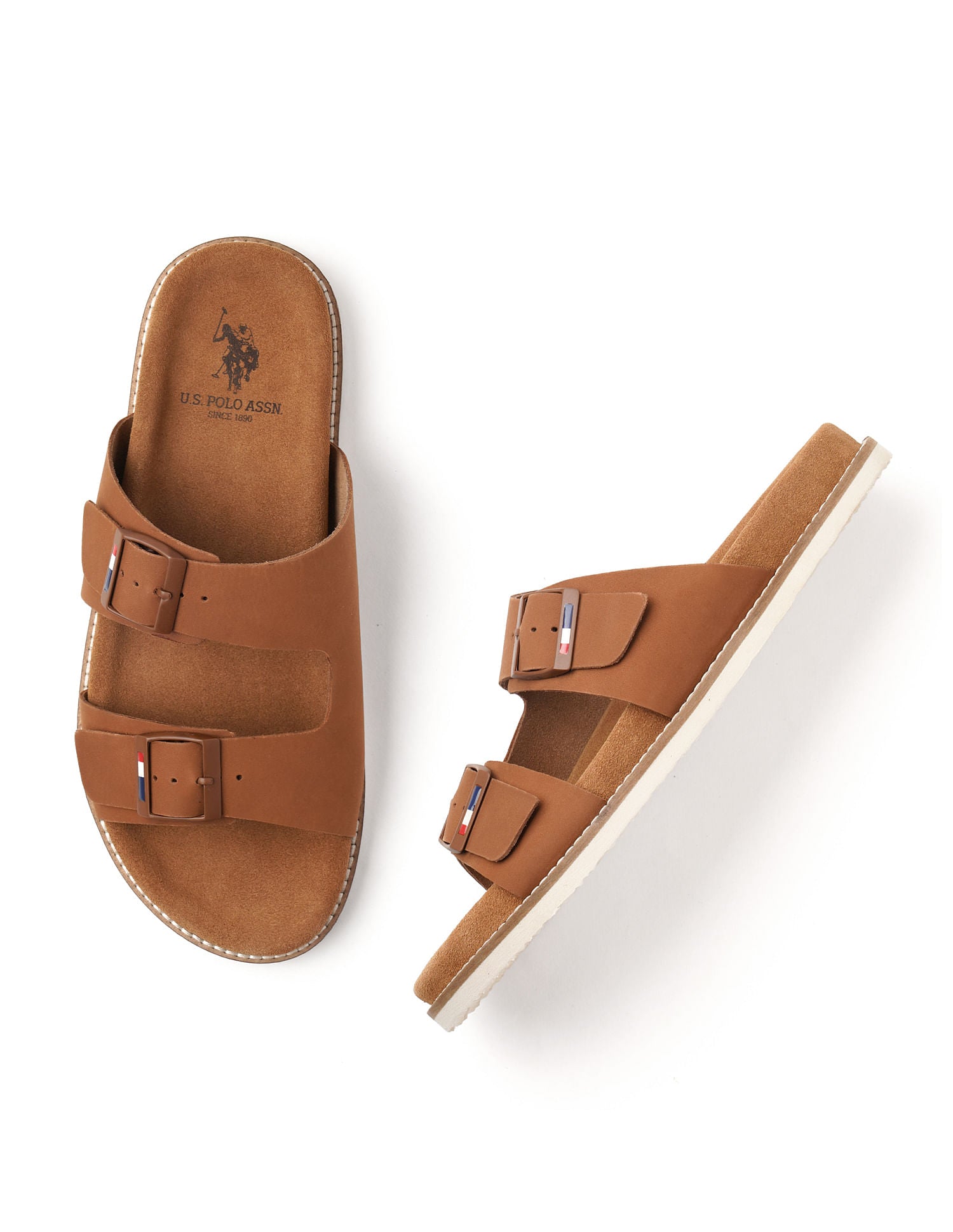 Men Mendy Flat Sandals Tan - U.S. Polo Assn. India | Large