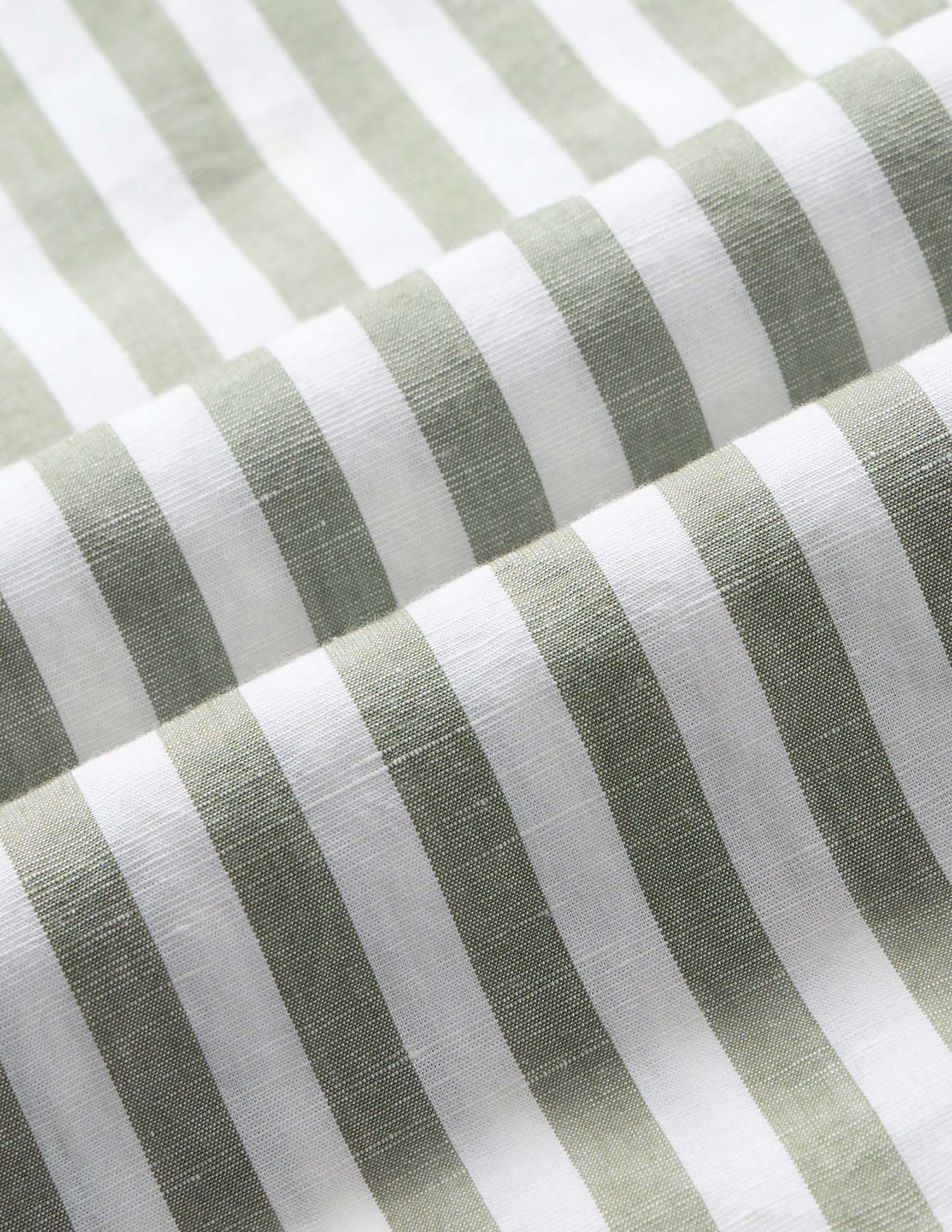 Pacho X Vertical Stripe Cotton Linen Shirt Light Green - U.S. POLO ASSN. | Large