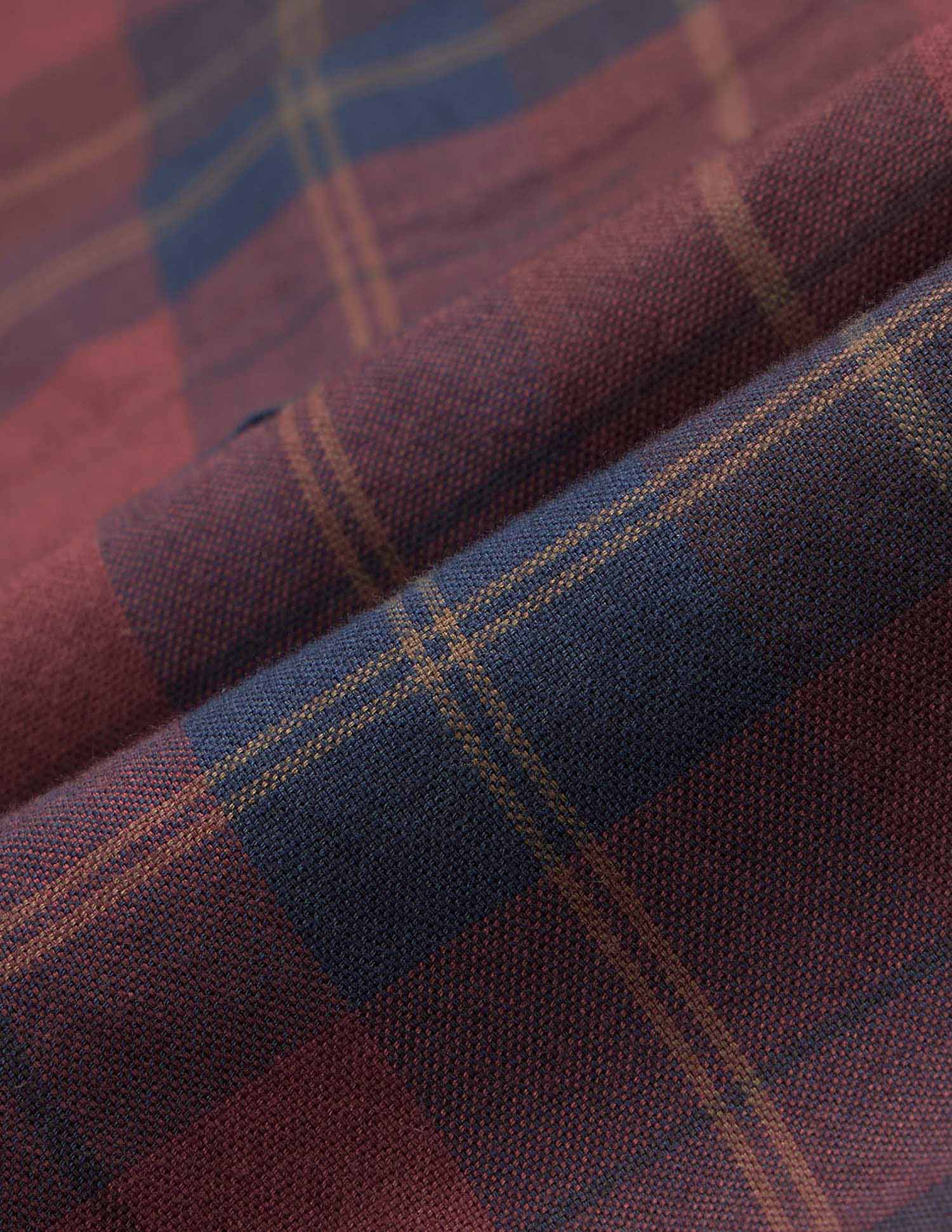 Tartan Checked Tailored Fit Shirt Maroon - U.S. POLO ASSN. | Large