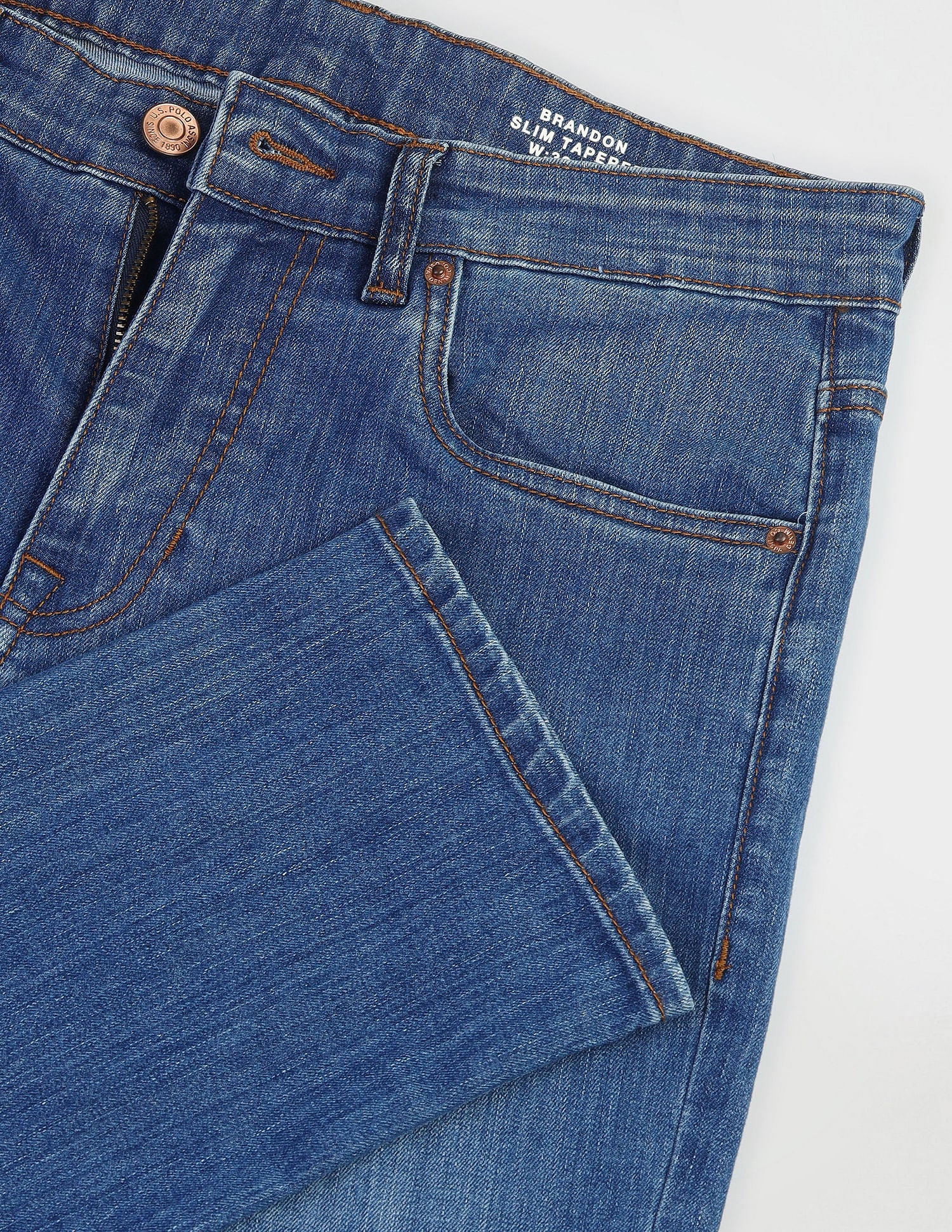 Brandon Slim Fit Blue Jeans Blue - U.S. Polo Assn. India | Large