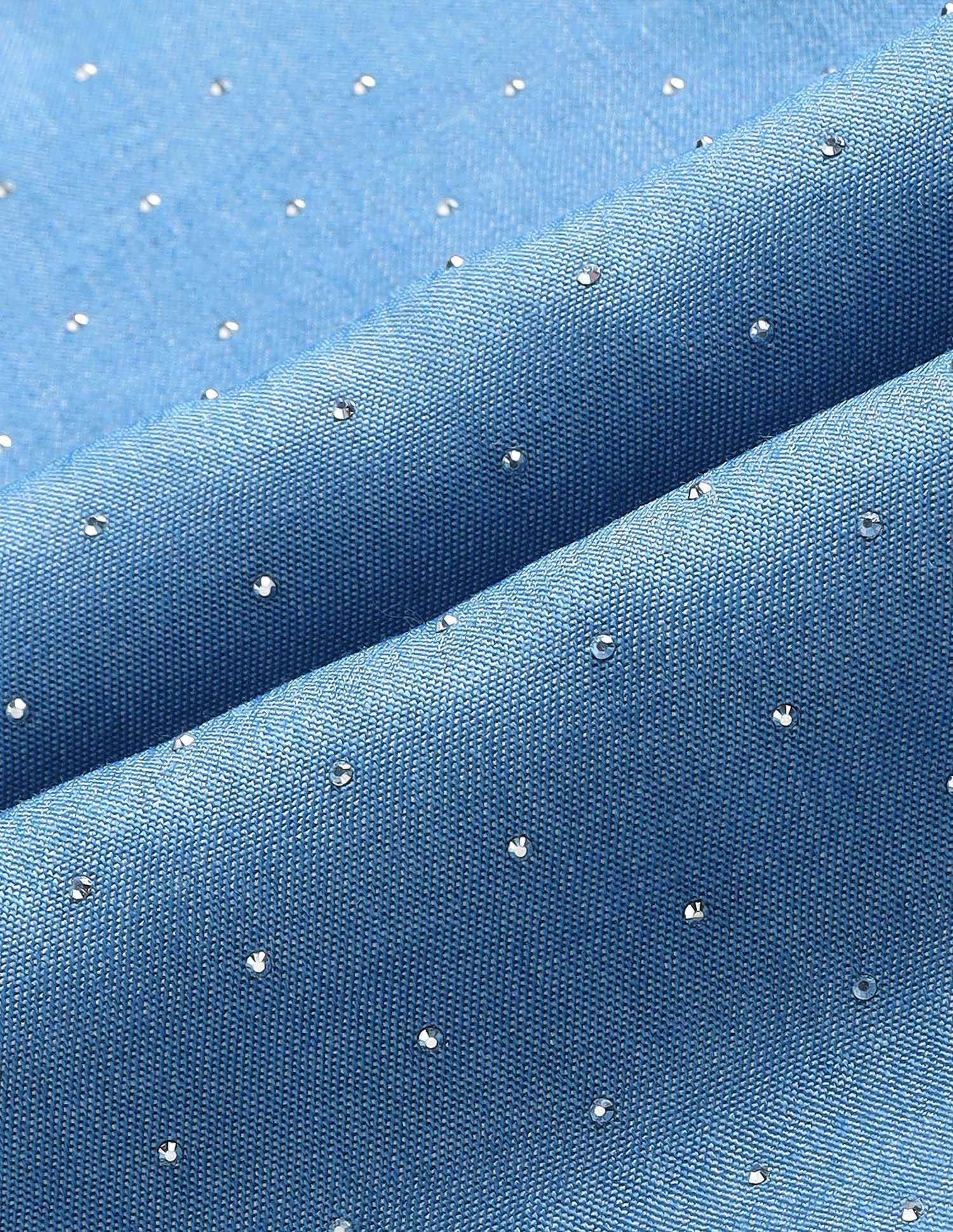 Stud Embellished Regular Fit Shirt Blue - U.S. Polo Assn. India | Large