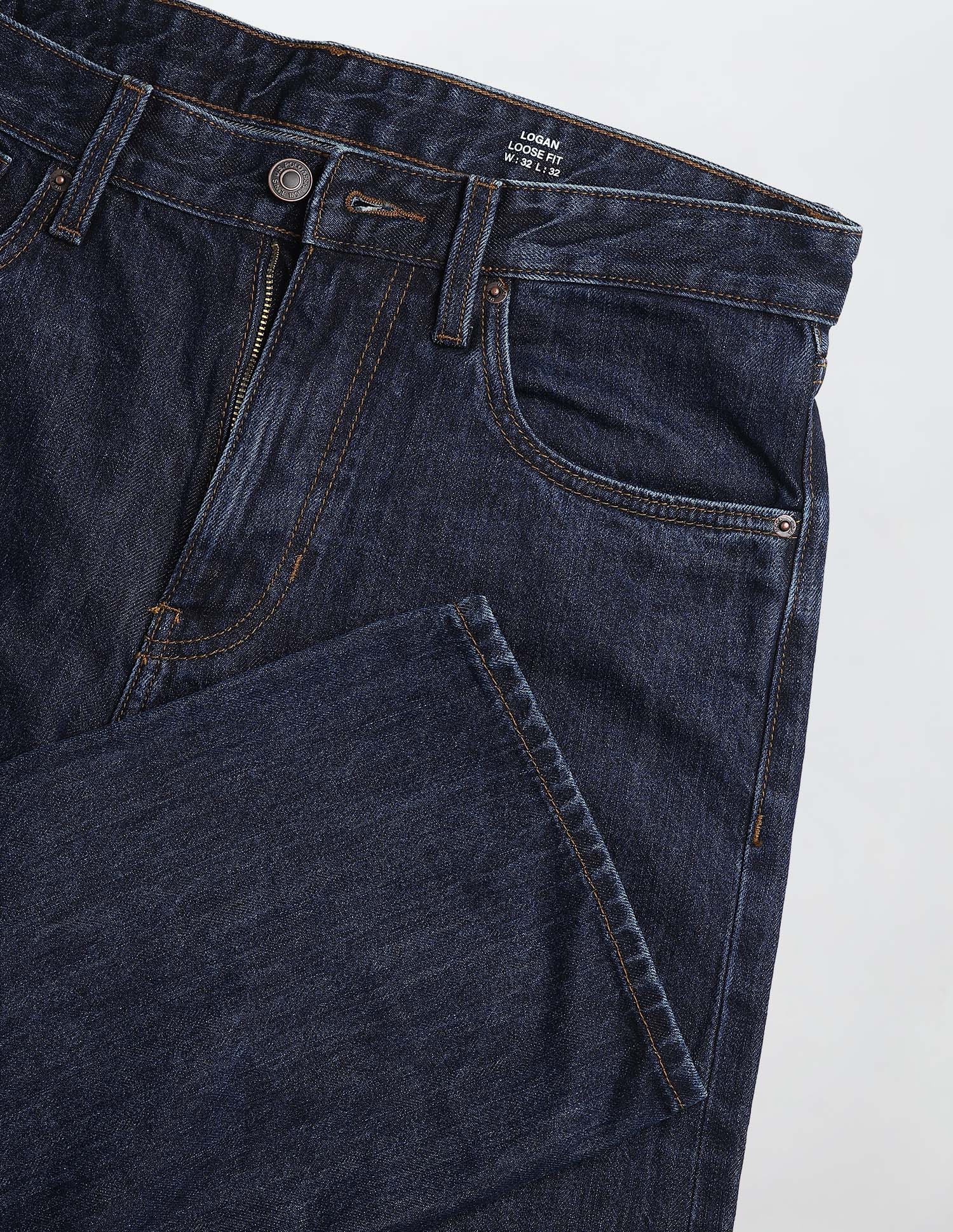 Logan Loose Straight Fit Blue Jeans Dark Blue - U.S. Polo Assn. India | Large