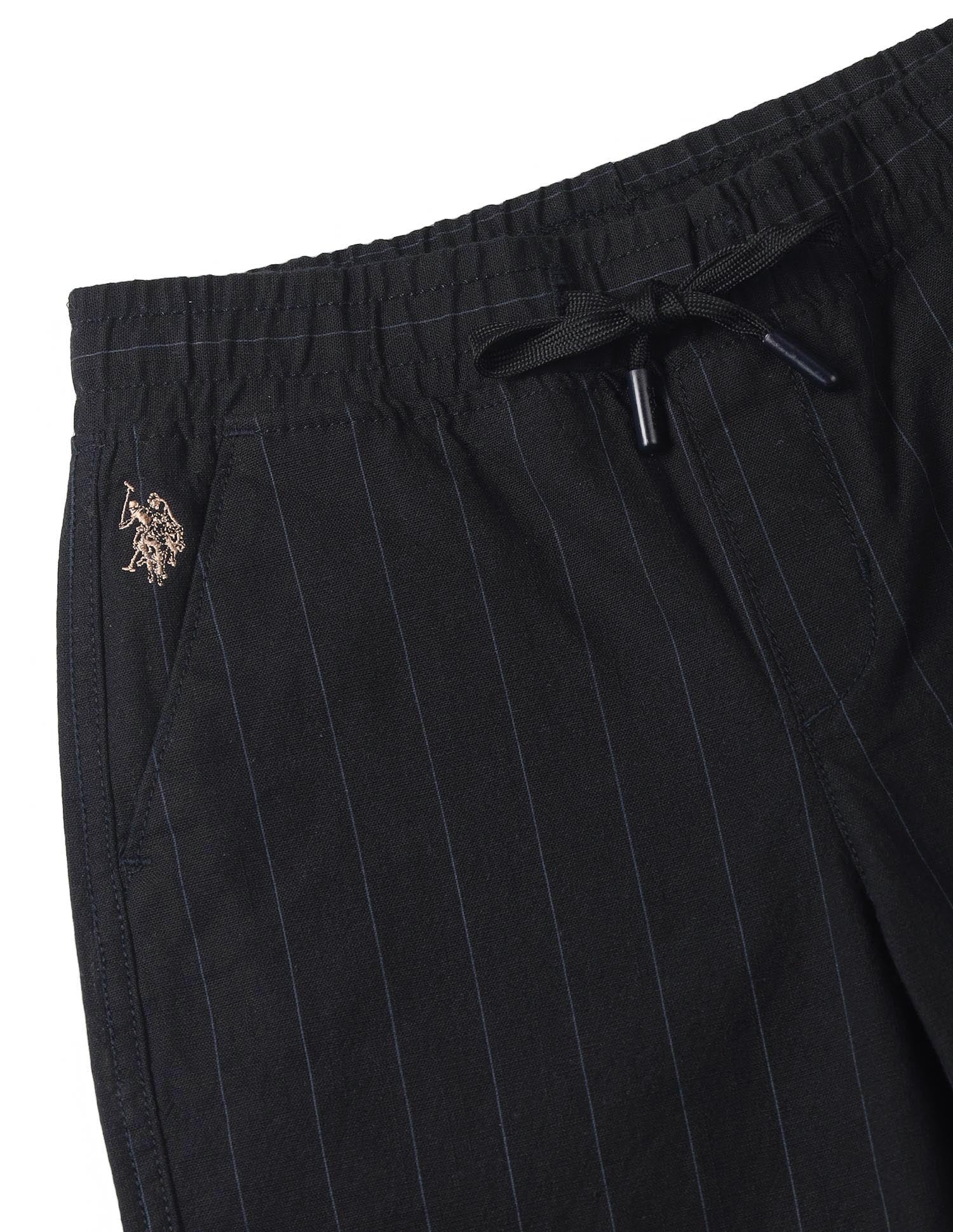 UKTRO0214 BLACK Boys Trousers Black - U.S. POLO ASSN. | Large
