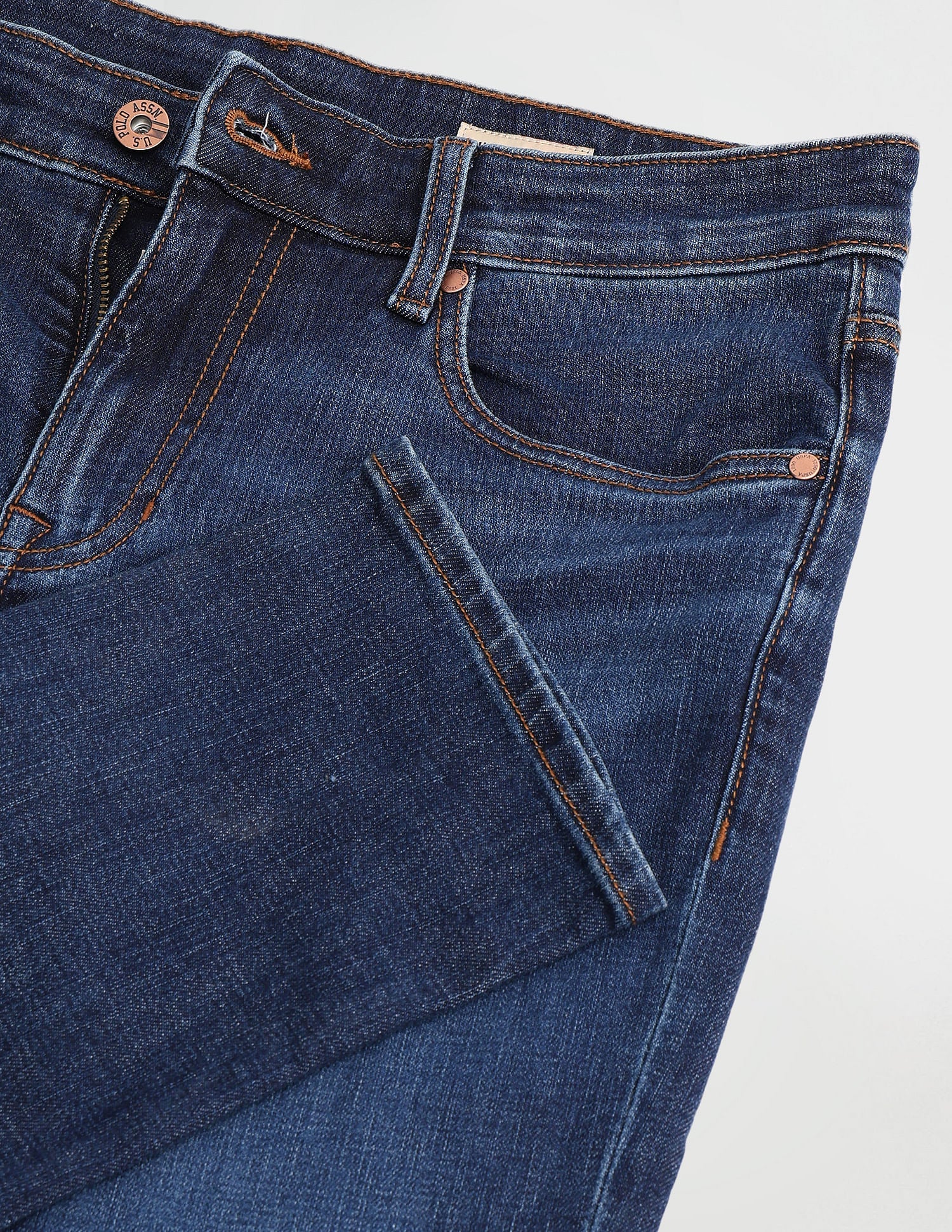 Brandon Slim Tapered Blue Jeans Blue - U.S. POLO ASSN. | Large