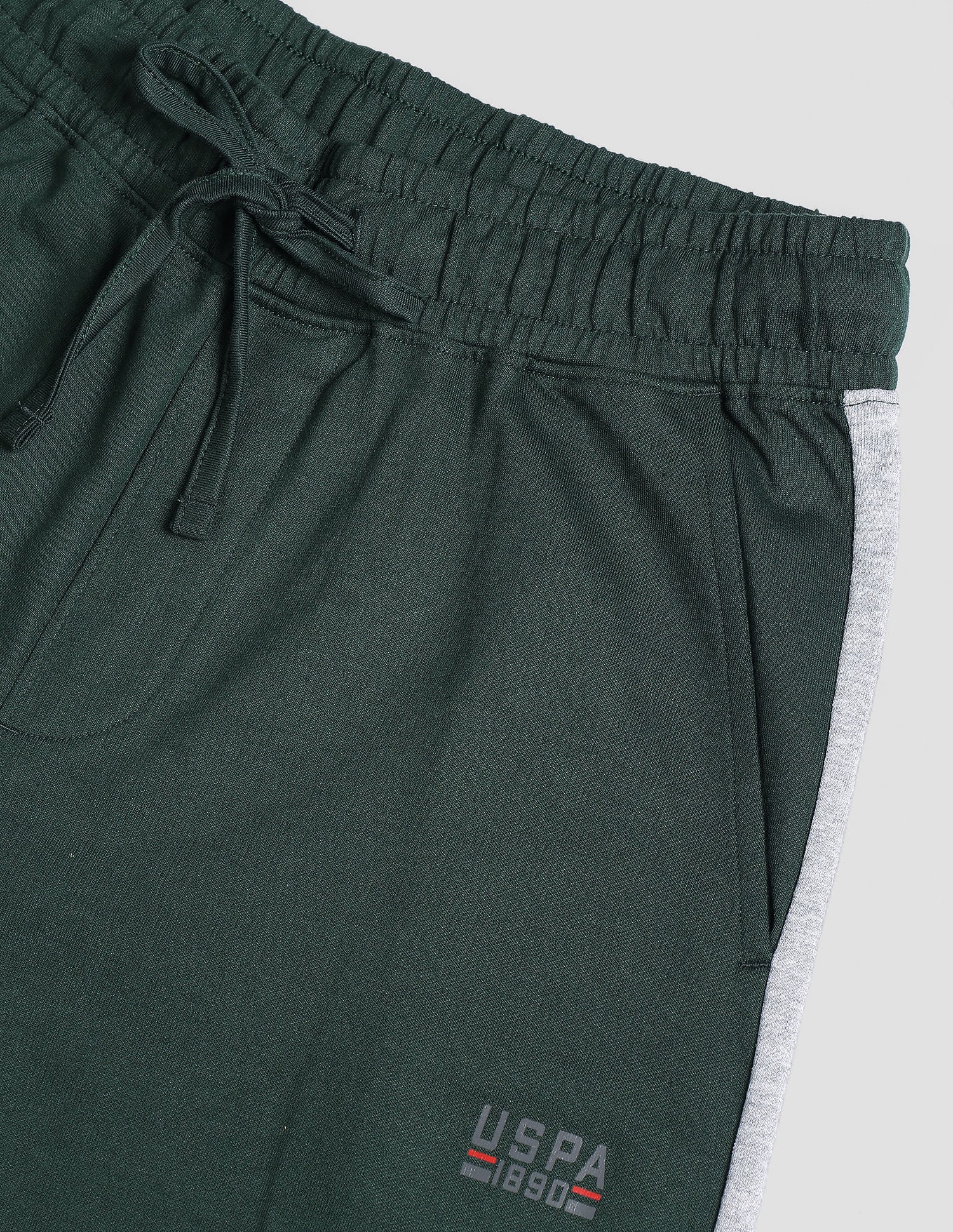 Men Mid Rise Cotton OR001 Track Pants Green - U.S. POLO ASSN. | Large