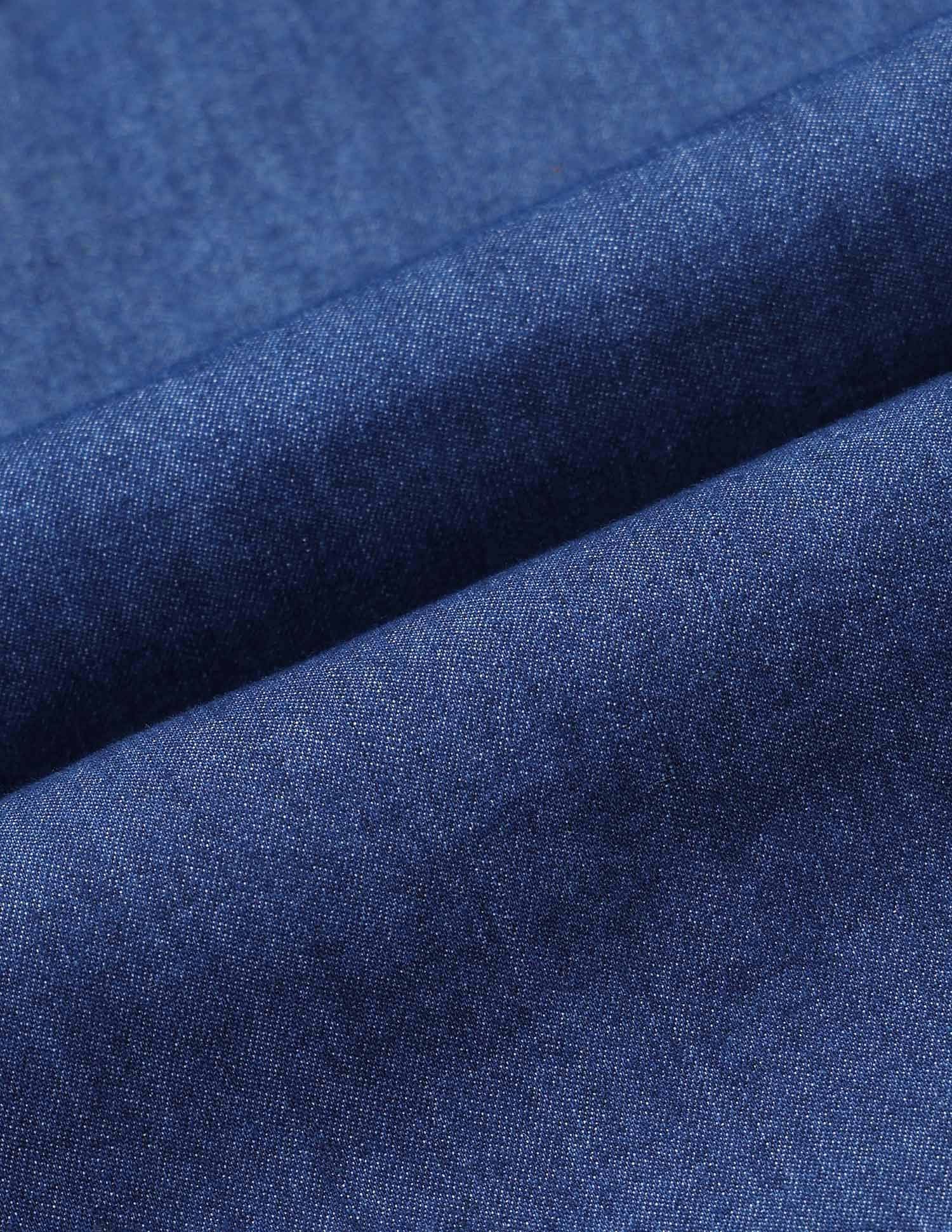 Girls Cape Collar Chambray Top Dark Blue - U.S. POLO ASSN. | Large