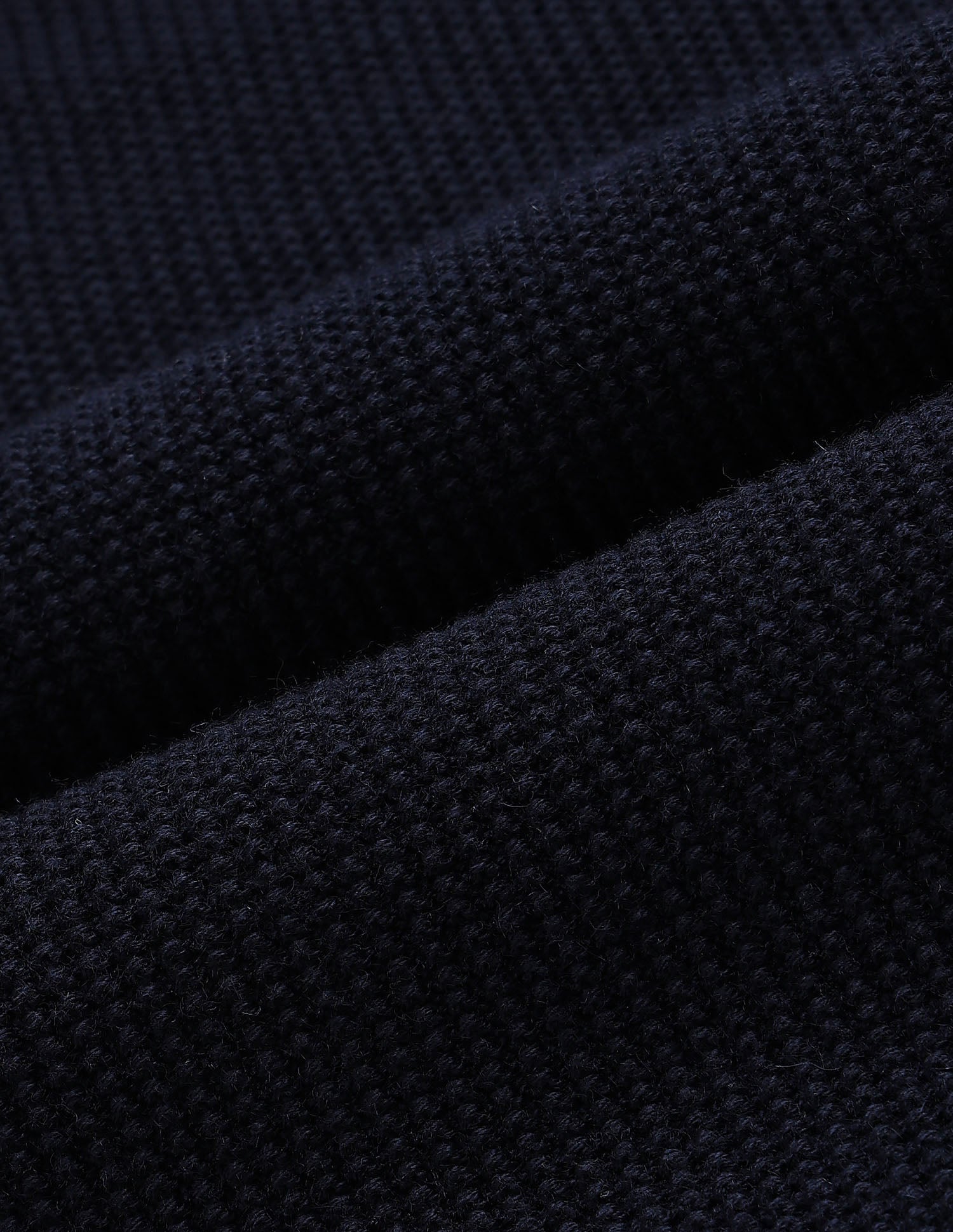 Patterned Knit Polo Neck Sweater Navy - U.S. POLO ASSN. | Large