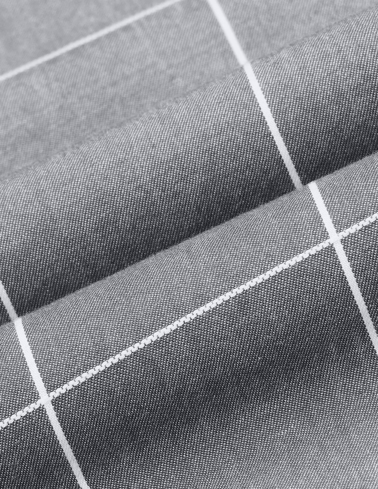 Windowpane Checked Twill Shirt Grey - U.S. Polo Assn. India | Large