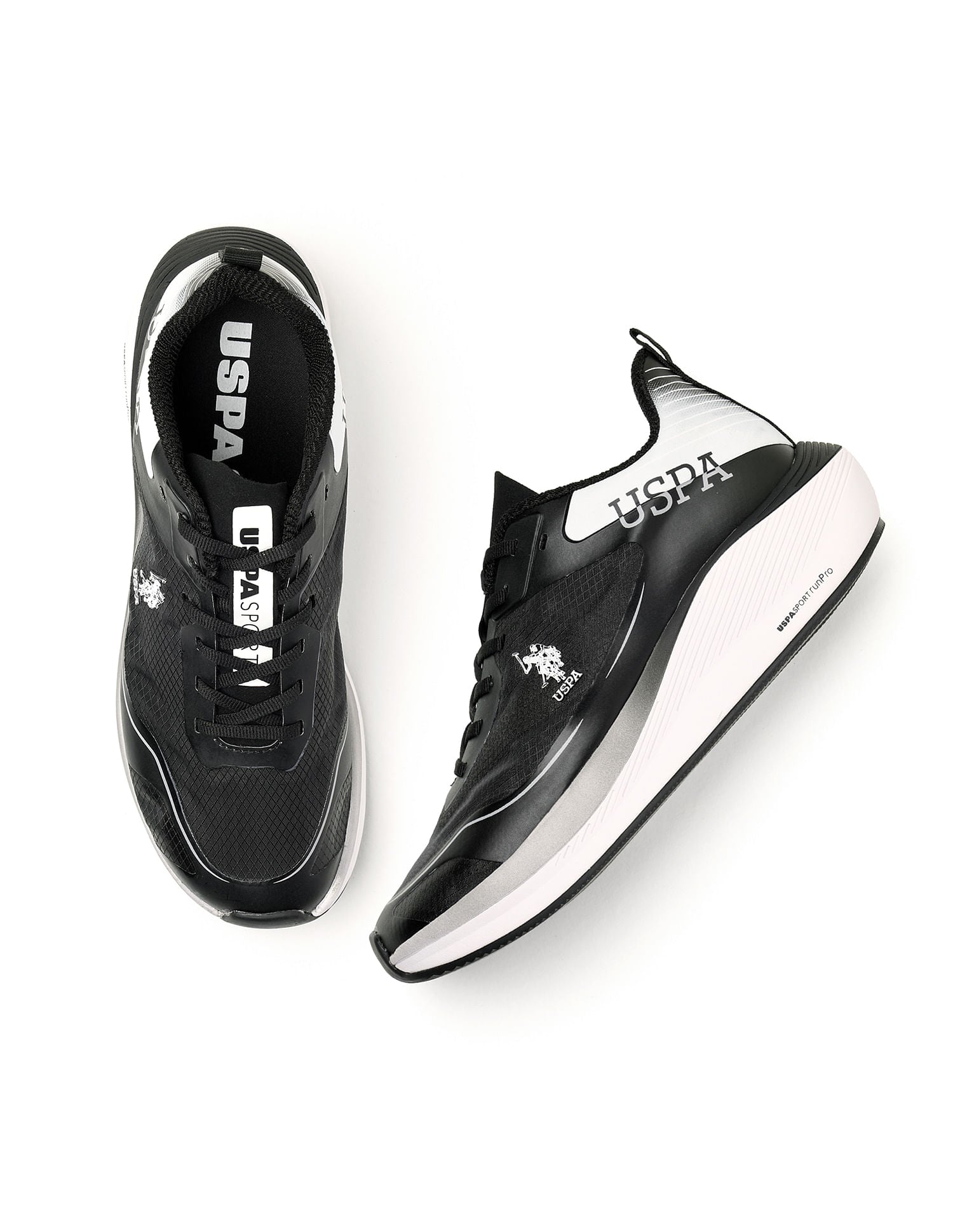 Men Henry Black Uspa Sport  Runpro Running Shoes Black - U.S. POLO ASSN. | Large
