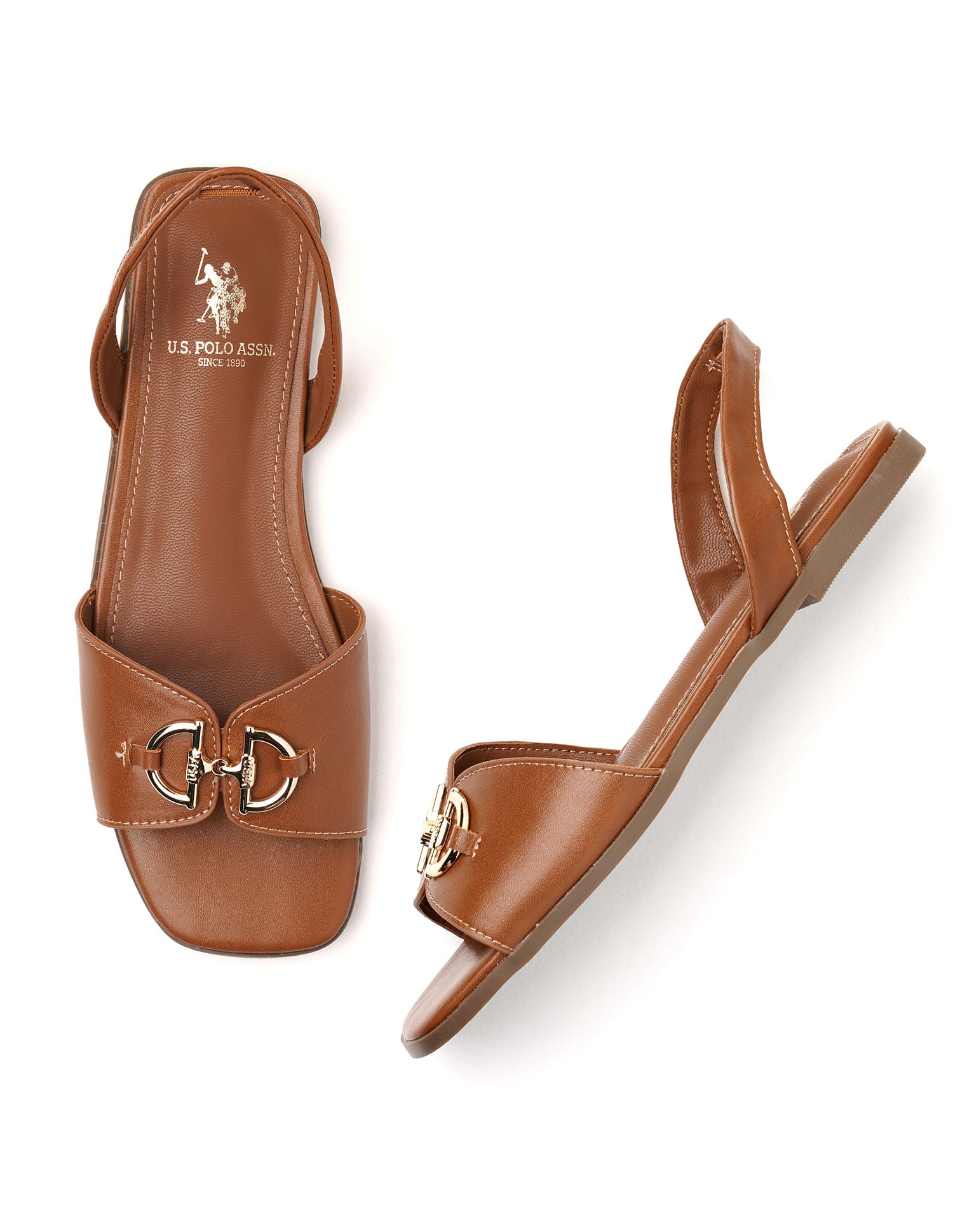 Vamp Strap Chiara Sandals Tan - U.S. POLO ASSN. | Large