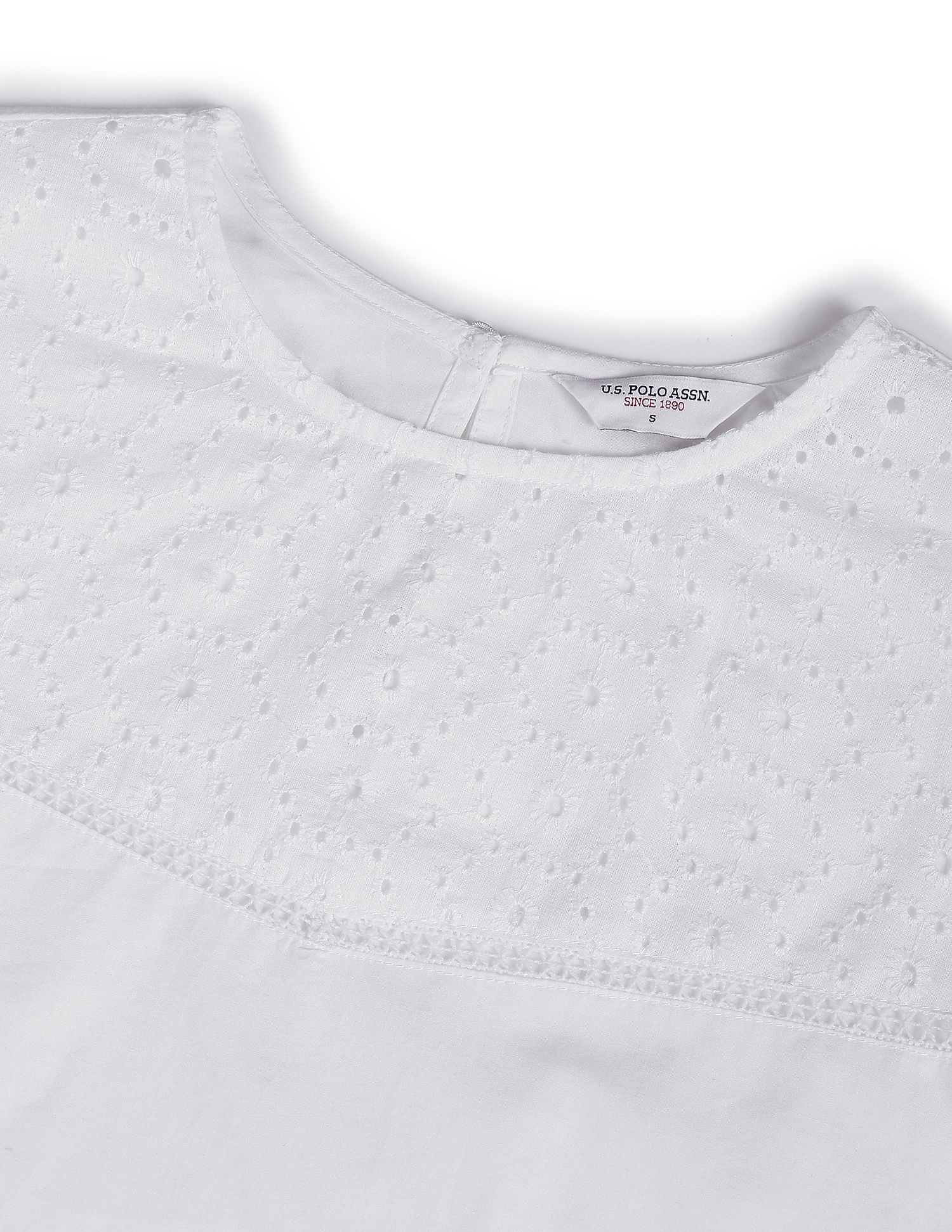 Round Neck Long Sleeve Top White - U.S. POLO ASSN. | Large