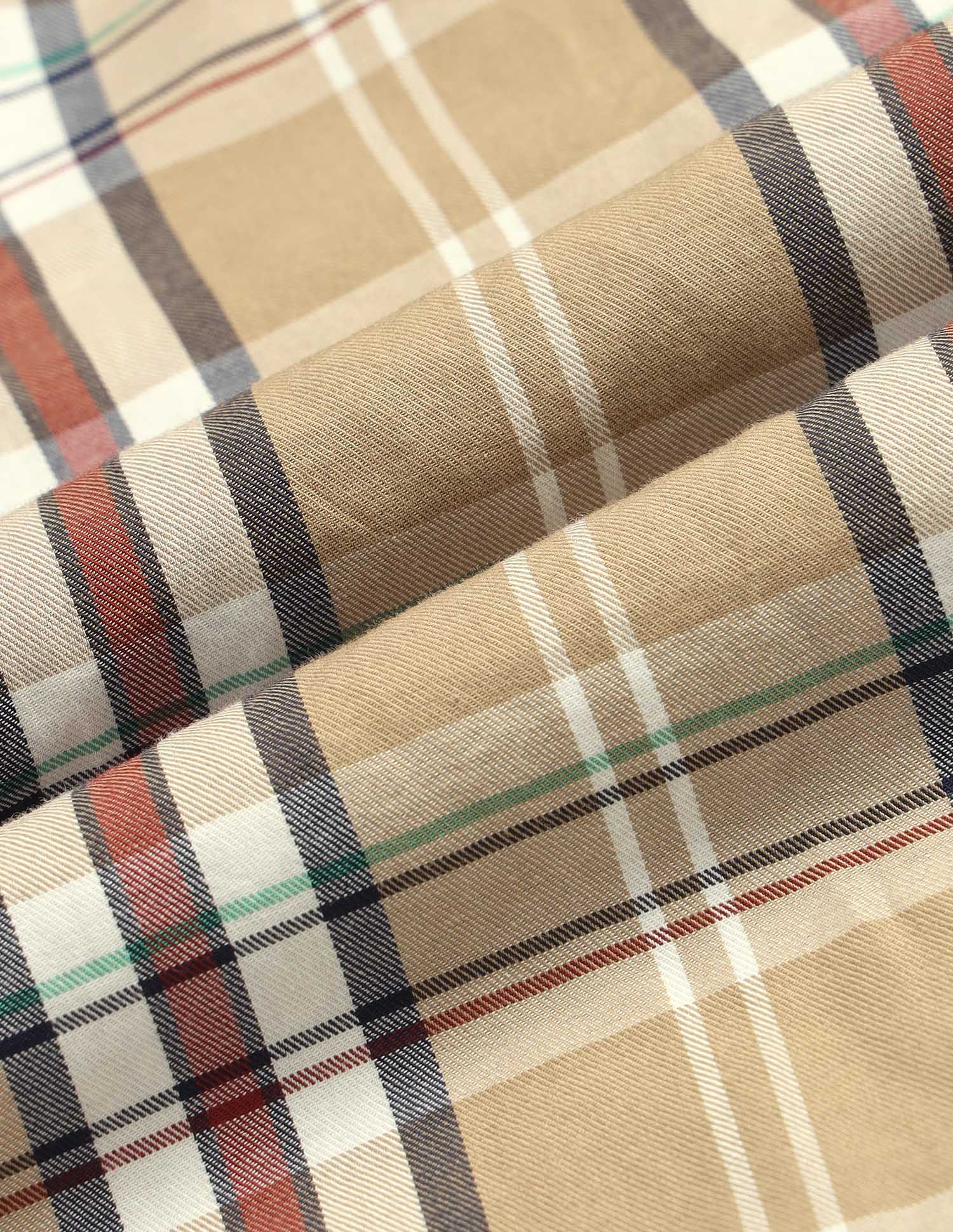 Twill Plaid Checked Shirt Beige - U.S. Polo Assn. India | Large